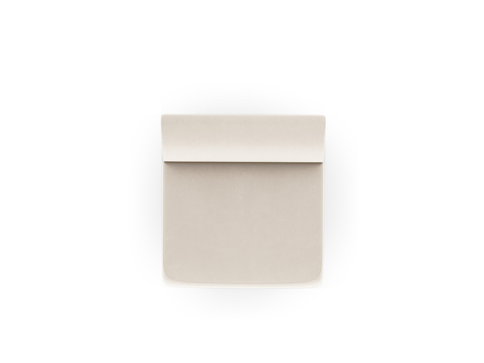 Eleganter Miley Velour Modul Armless 1 Sitzer in sanftem Beige, ideal für kreative Wohnräume und zeitgemäße Einrichtungsideen.