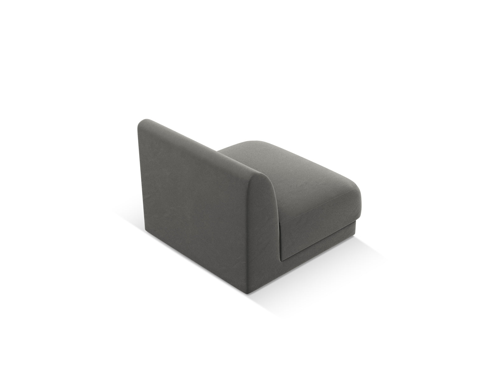 Miley Velour Modul Armless 1 Sitzer in Light Grey präsentiert im Onlineshop von KAQTU Design AG. Modulares Sofa ist von Micadoni