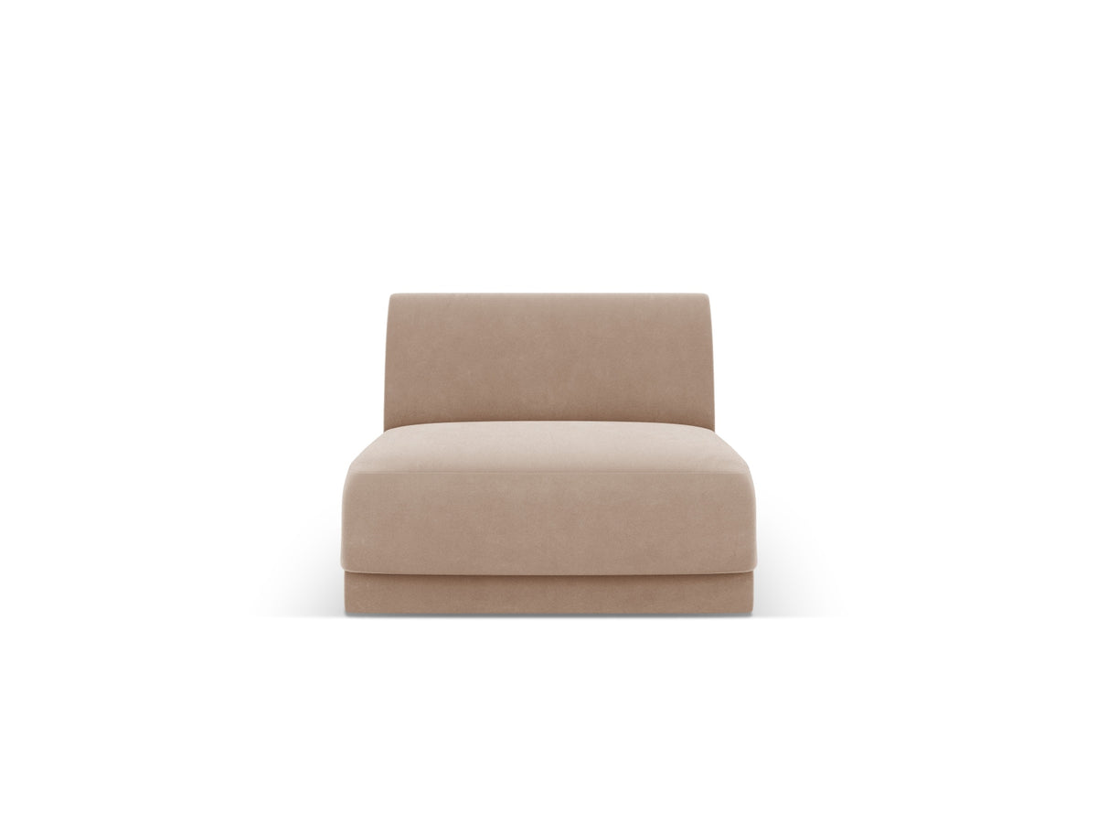 Miley Velour Modul Armless 1 Sitzer in Cappuccino-Bluvel präsentiert im Onlineshop von KAQTU Design AG. Modulares Sofa ist von Micadoni