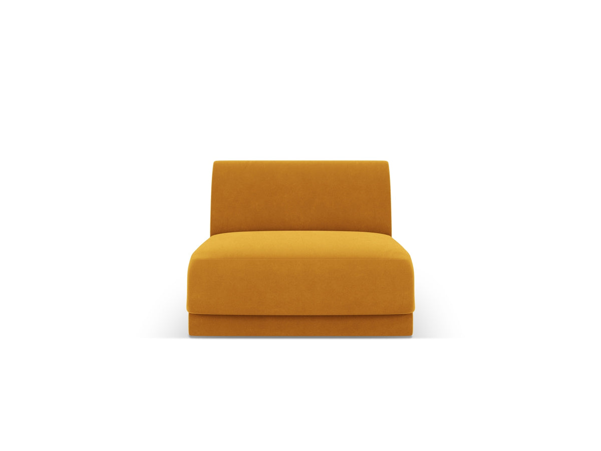 Miley Velour Modul Armless 1 Sitzer in Yellow-Bluvel präsentiert im Onlineshop von KAQTU Design AG. Modulares Sofa ist von Micadoni
