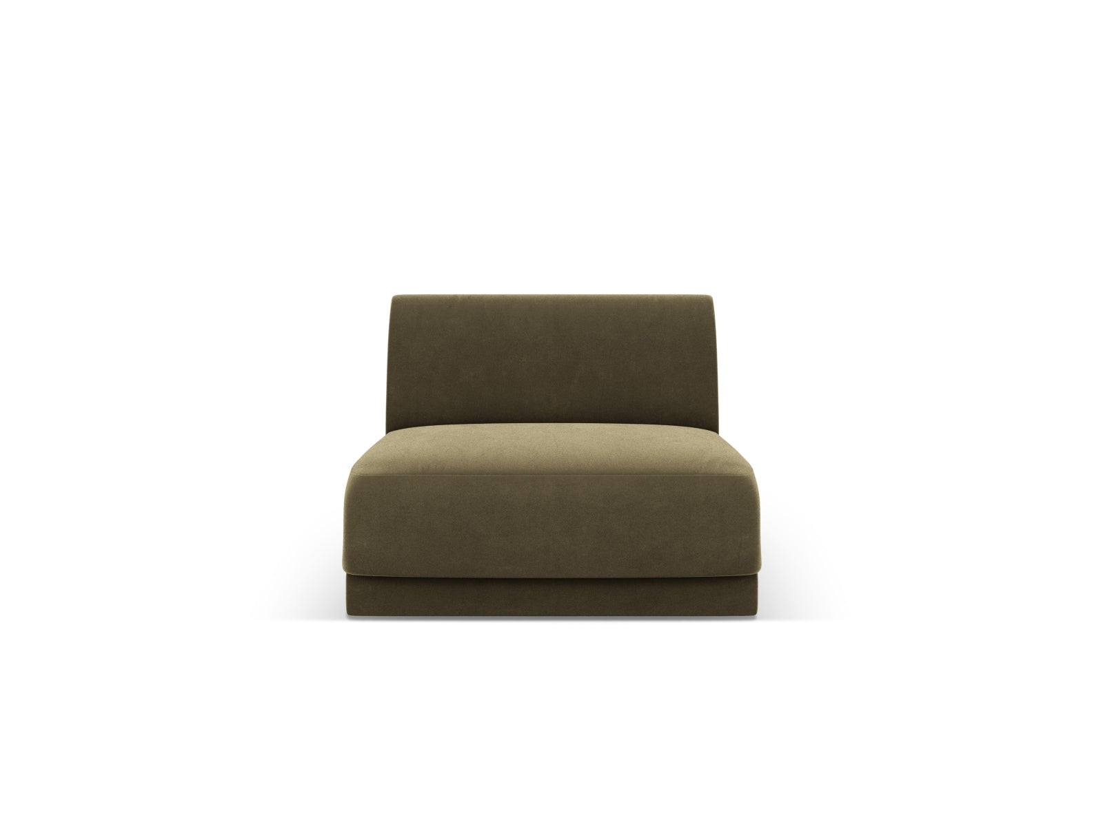 Miley Velour Modul Armless 1 Sitzer in Green präsentiert im Onlineshop von KAQTU Design AG. Modulares Sofa ist von Micadoni