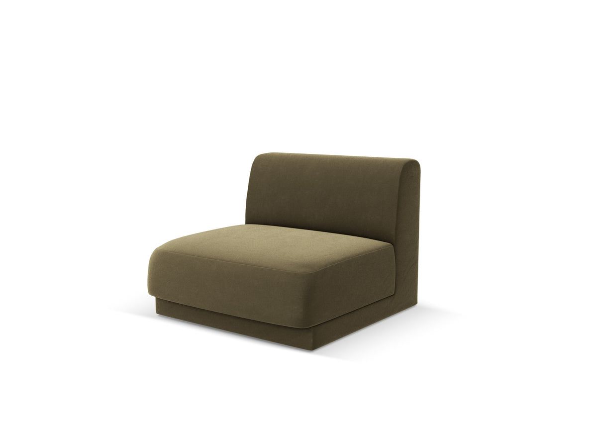 Miley Velour Modul Armless 1 Sitzer in Green-Bluvel präsentiert im Onlineshop von KAQTU Design AG. Modulares Sofa ist von Micadoni