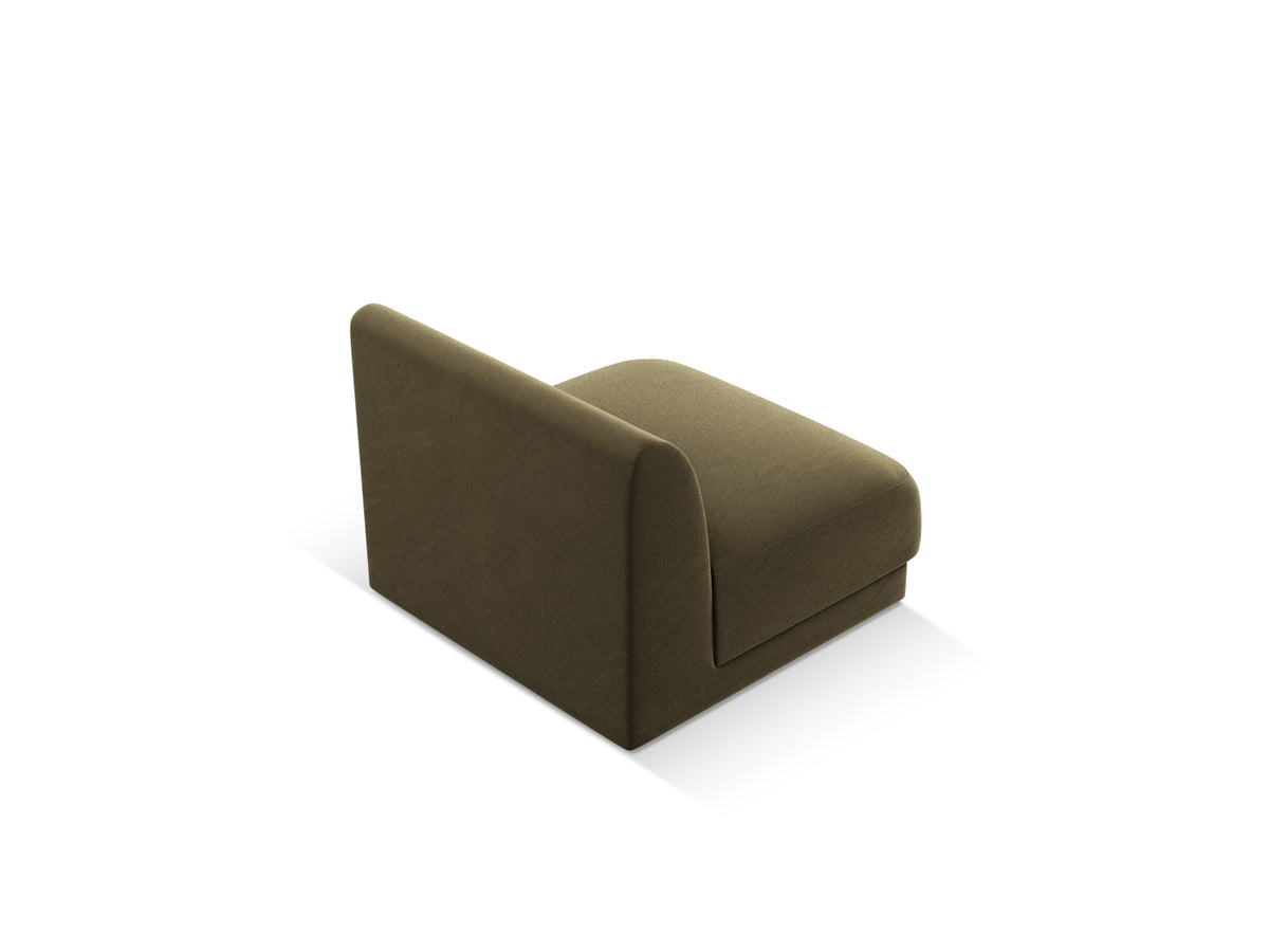 Miley Velour Modul Armless 1 Sitzer in Green-Bluvel präsentiert im Onlineshop von KAQTU Design AG. Modulares Sofa ist von Micadoni