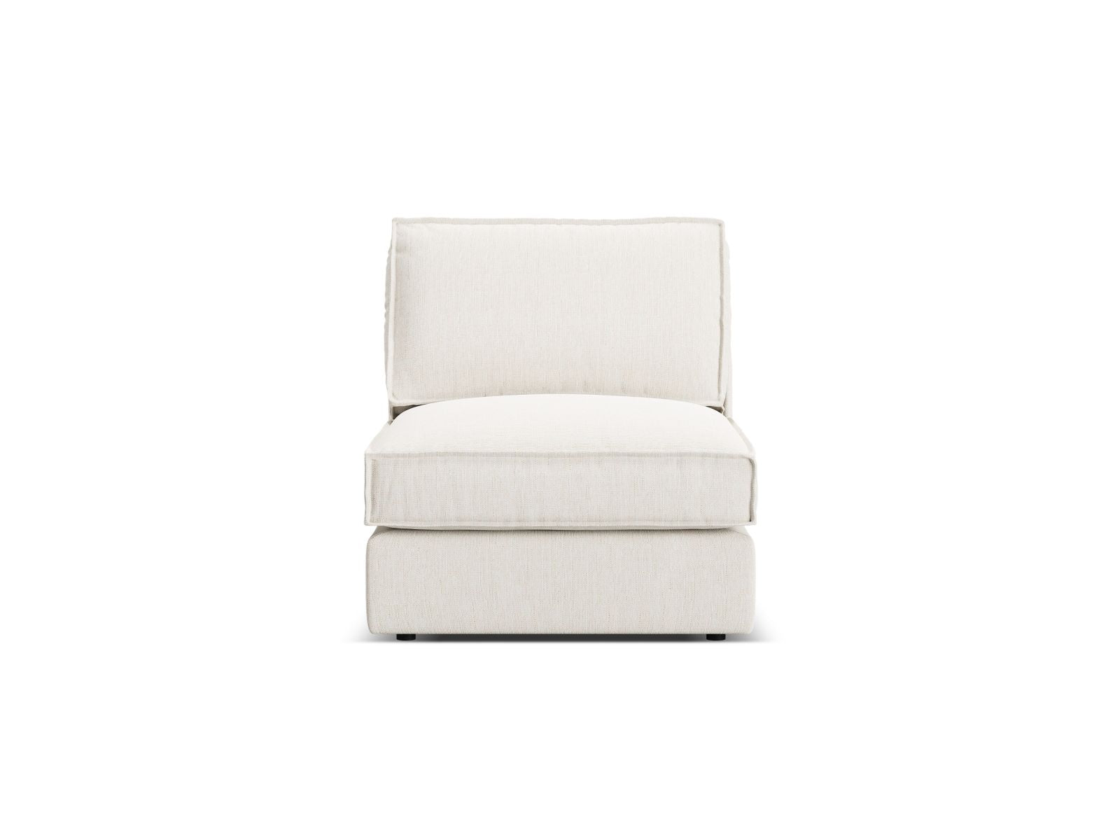 1-Sitzer Modul Armless Pola in White-Babel präsentiert im Onlineshop von KAQTU Design AG. Modulares Sofa ist von Micadoni