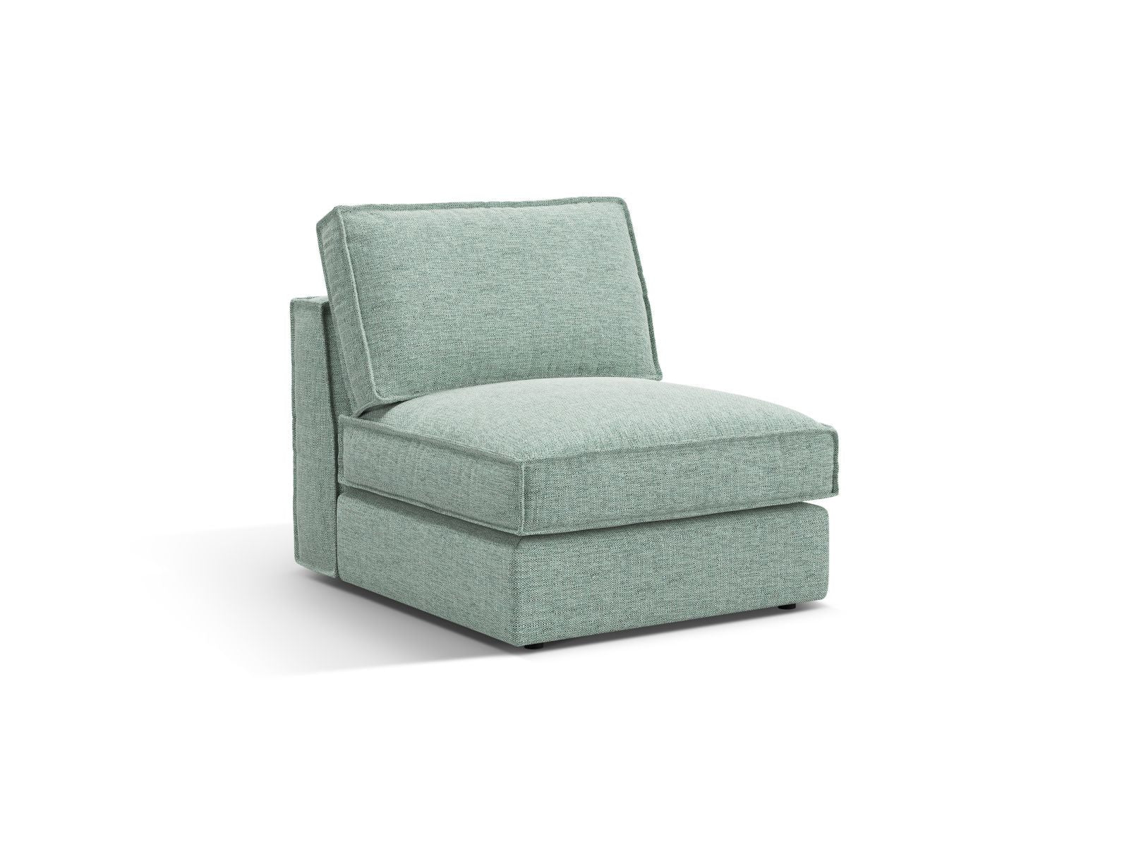 Elegantes 1-Sitzer Modul ohne Armlehnen in Mint von Micadoni, ideal für individuelles Sofa-Design und moderne Wohnräume.