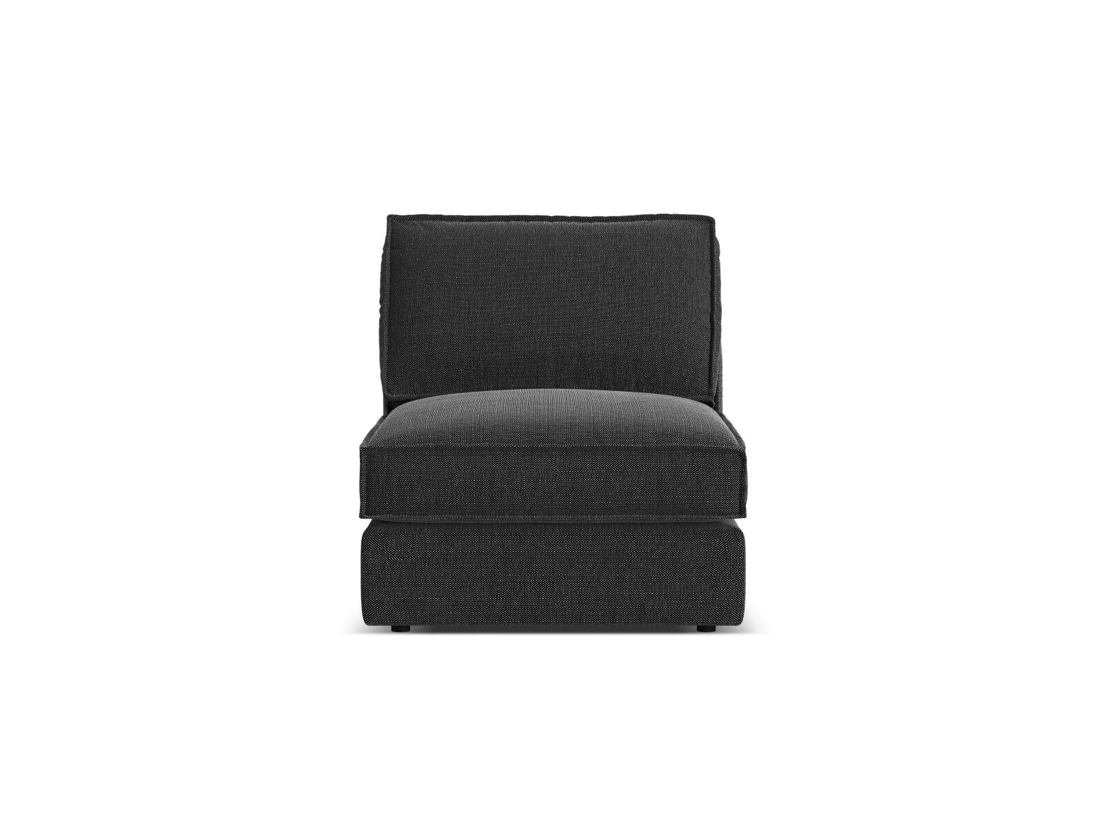 1-Sitzer Modul Armless Pola in Black-Babel präsentiert im Onlineshop von KAQTU Design AG. Modulares Sofa ist von Micadoni