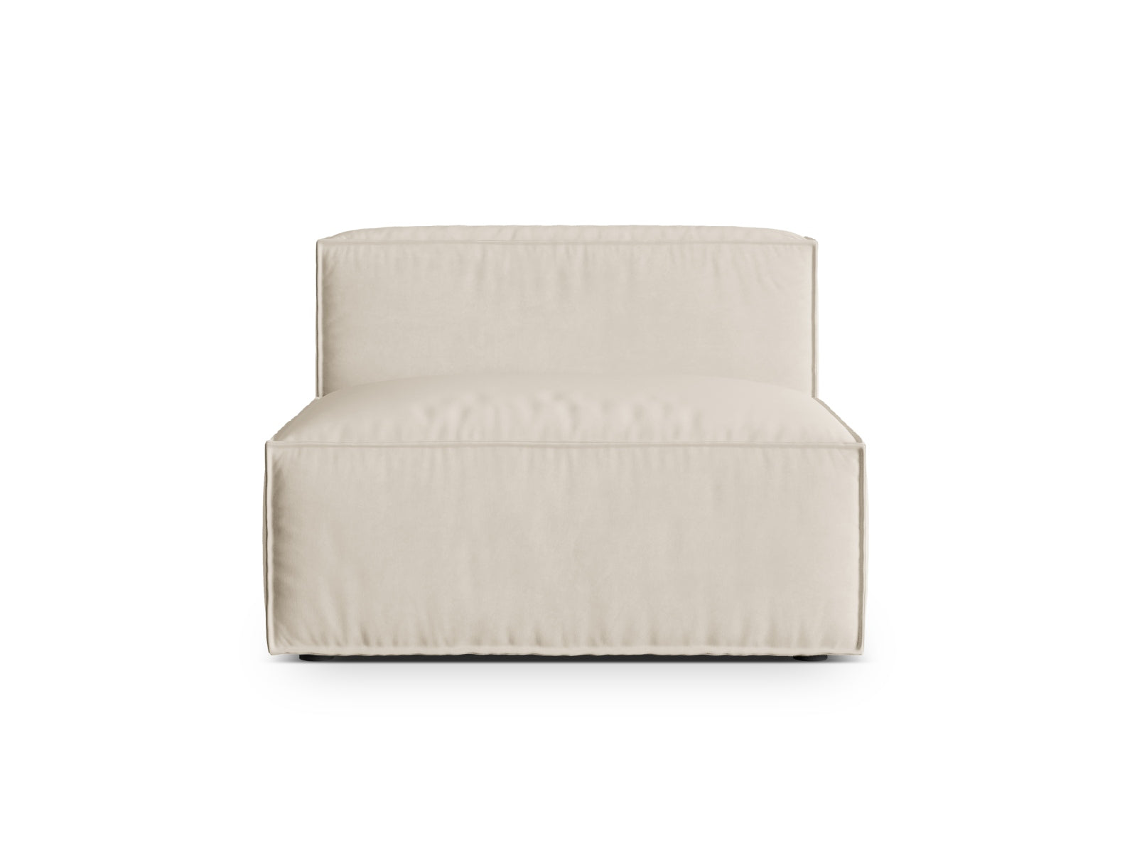 Nuria Velour Modul Armless 1 Sitzer in Beige-Paris präsentiert im Onlineshop von KAQTU Design AG. Modulares Sofa ist von Micadoni
