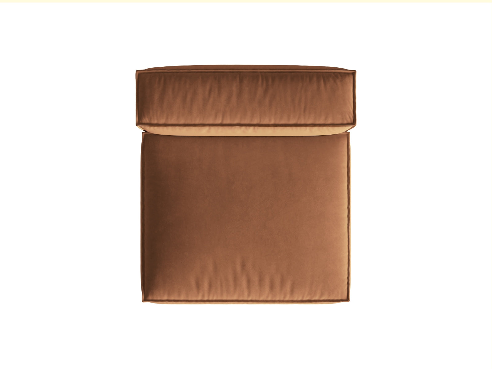 Eleganter Nuria Velour Modul Armless 1 Sitzer in warmem Honigton, ideal für kreative Wohnräume und stilvolle Akzente.