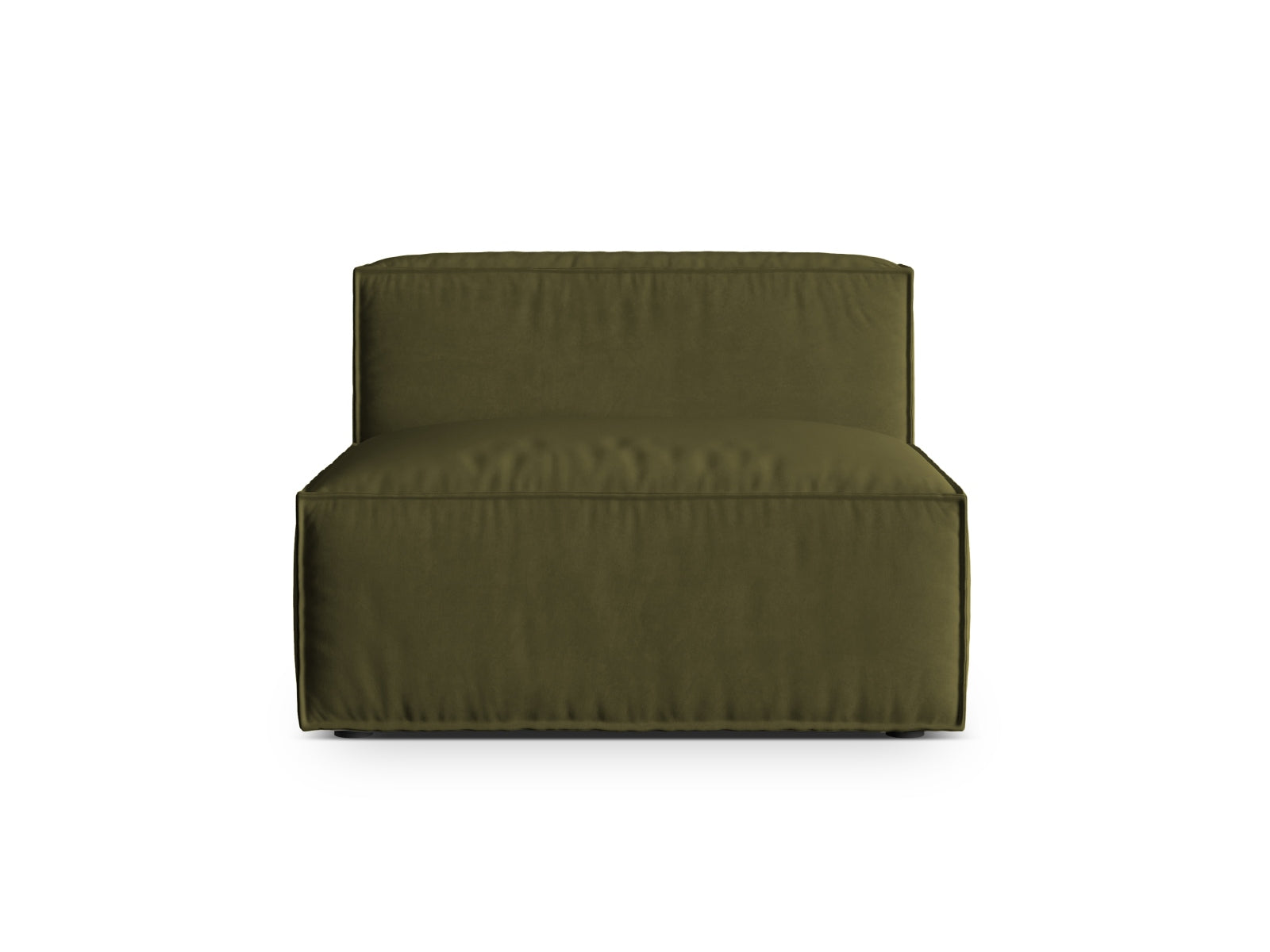 Nuria Velour Modul Armless 1 Sitzer in Moss Green Melange-Paris präsentiert im Onlineshop von KAQTU Design AG. Modulares Sofa ist von Micadoni