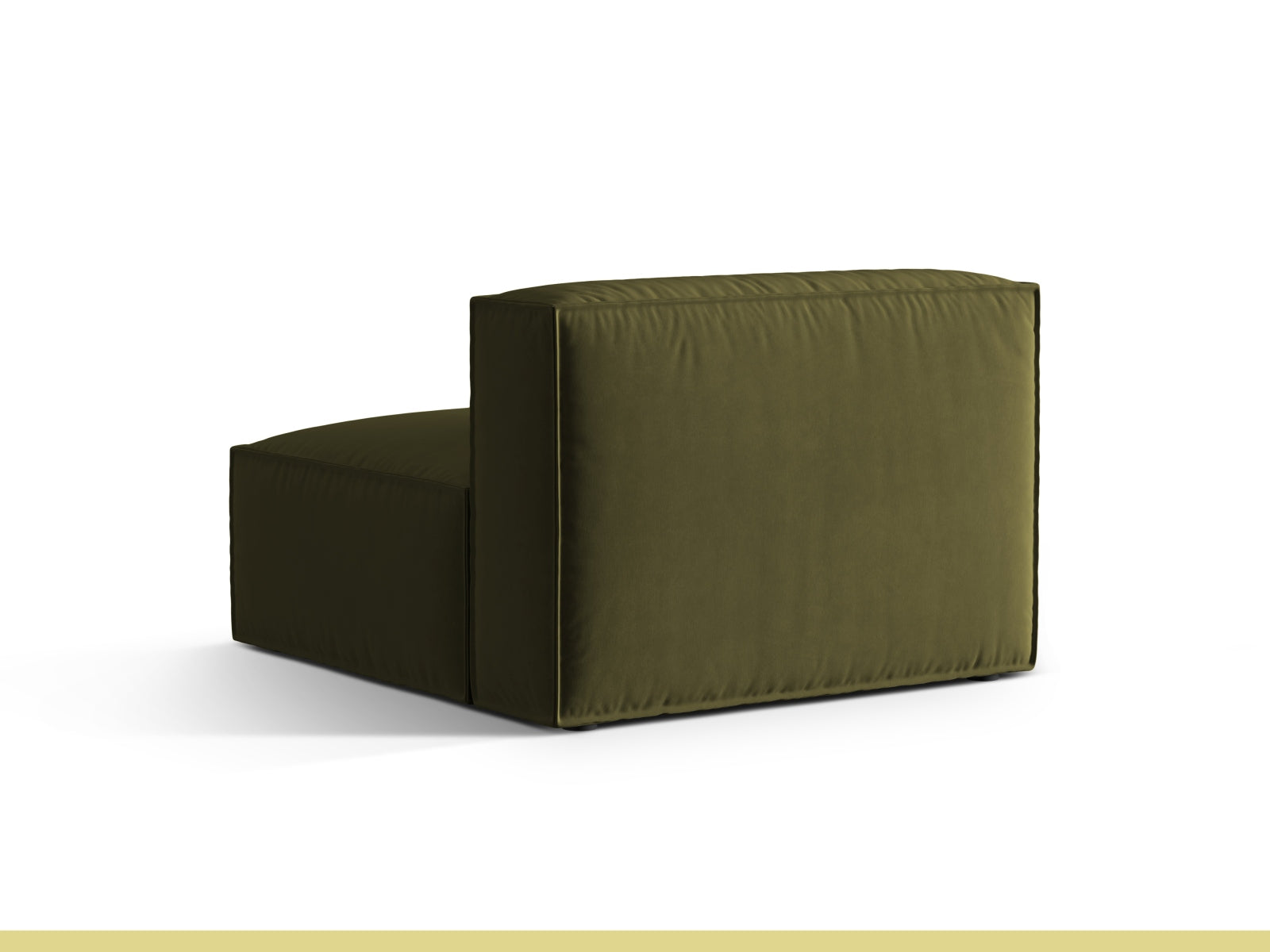 Nuria Velour Modul Armless 1 Sitzer in Moss Green Melange-Paris präsentiert im Onlineshop von KAQTU Design AG. Modulares Sofa ist von Micadoni
