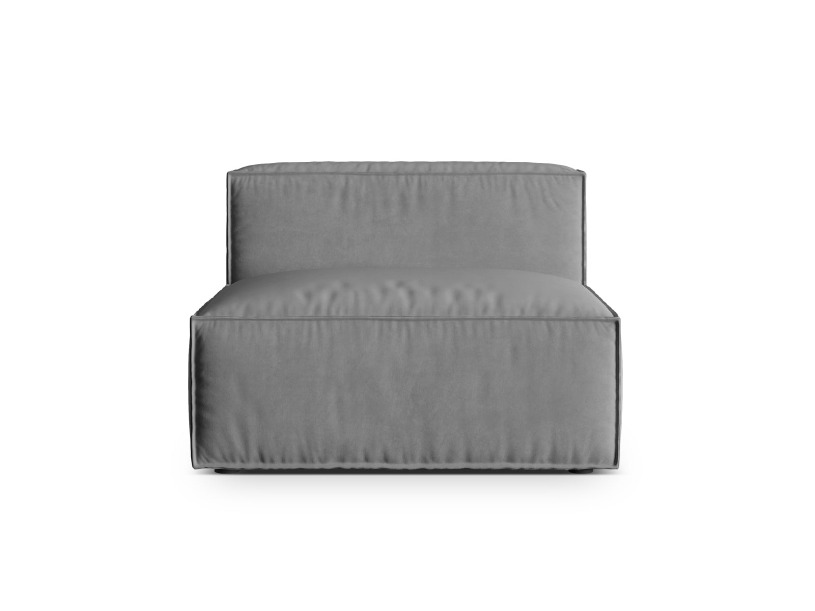 Nuria Velour Modul Armless 1 Sitzer in Grey-Paris präsentiert im Onlineshop von KAQTU Design AG. Modulares Sofa ist von Micadoni