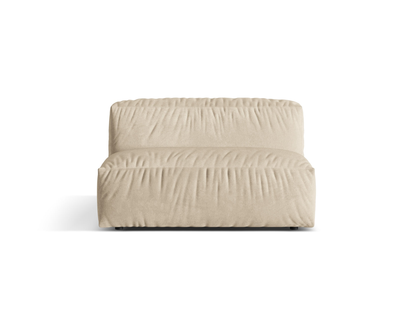 Stylischer Martina Modul Armless 1 Sitzer in sanftem Beige, perfekt für zeitgemäße Innenräume und vielseitige Anordnungsmöglichkeiten.