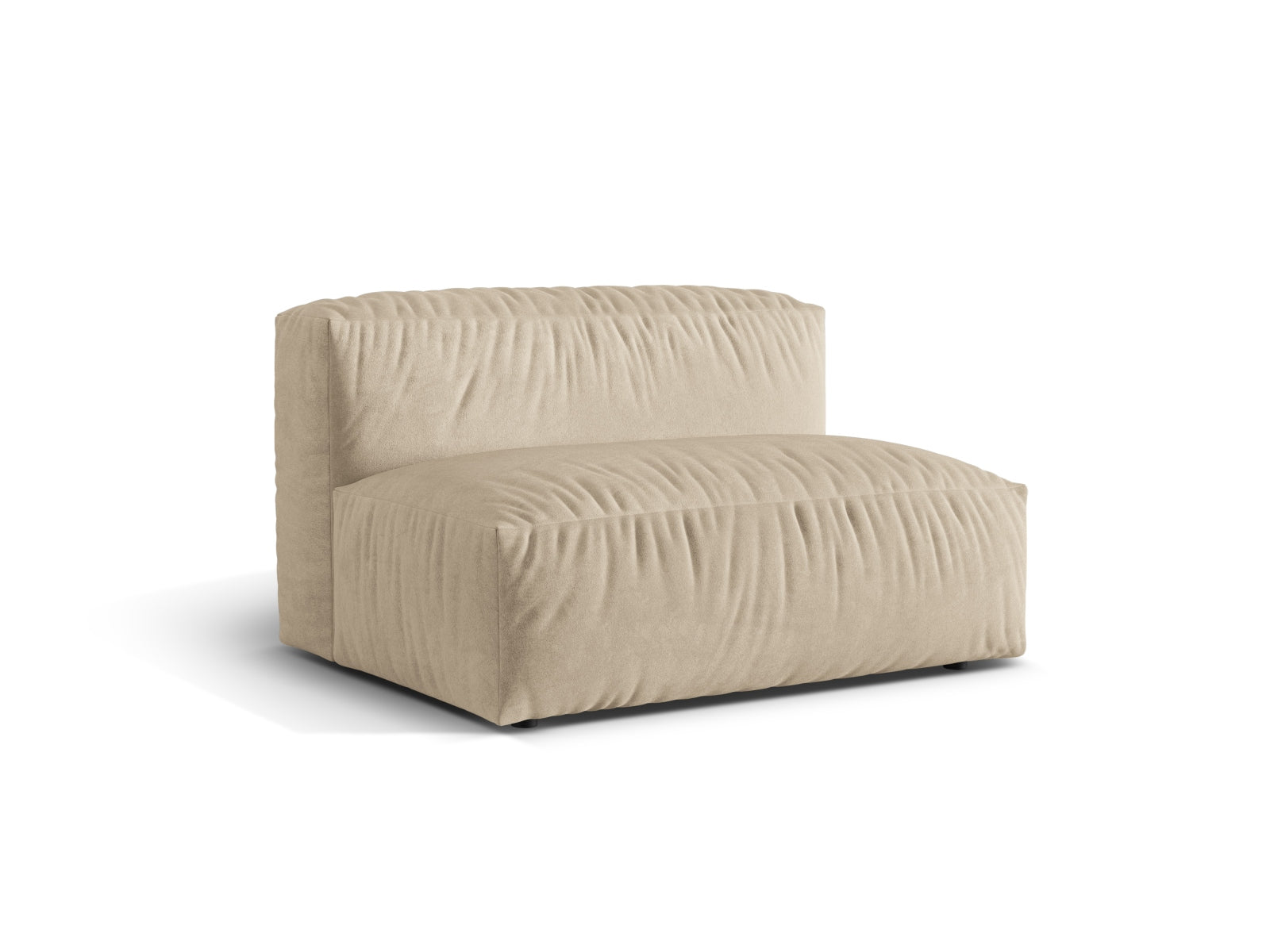 Eleganter Martina Modul Armless 1 Sitzer in zartem Beige, ideal für moderne Wohnkonzepte und flexible Gestaltung des Raumes.