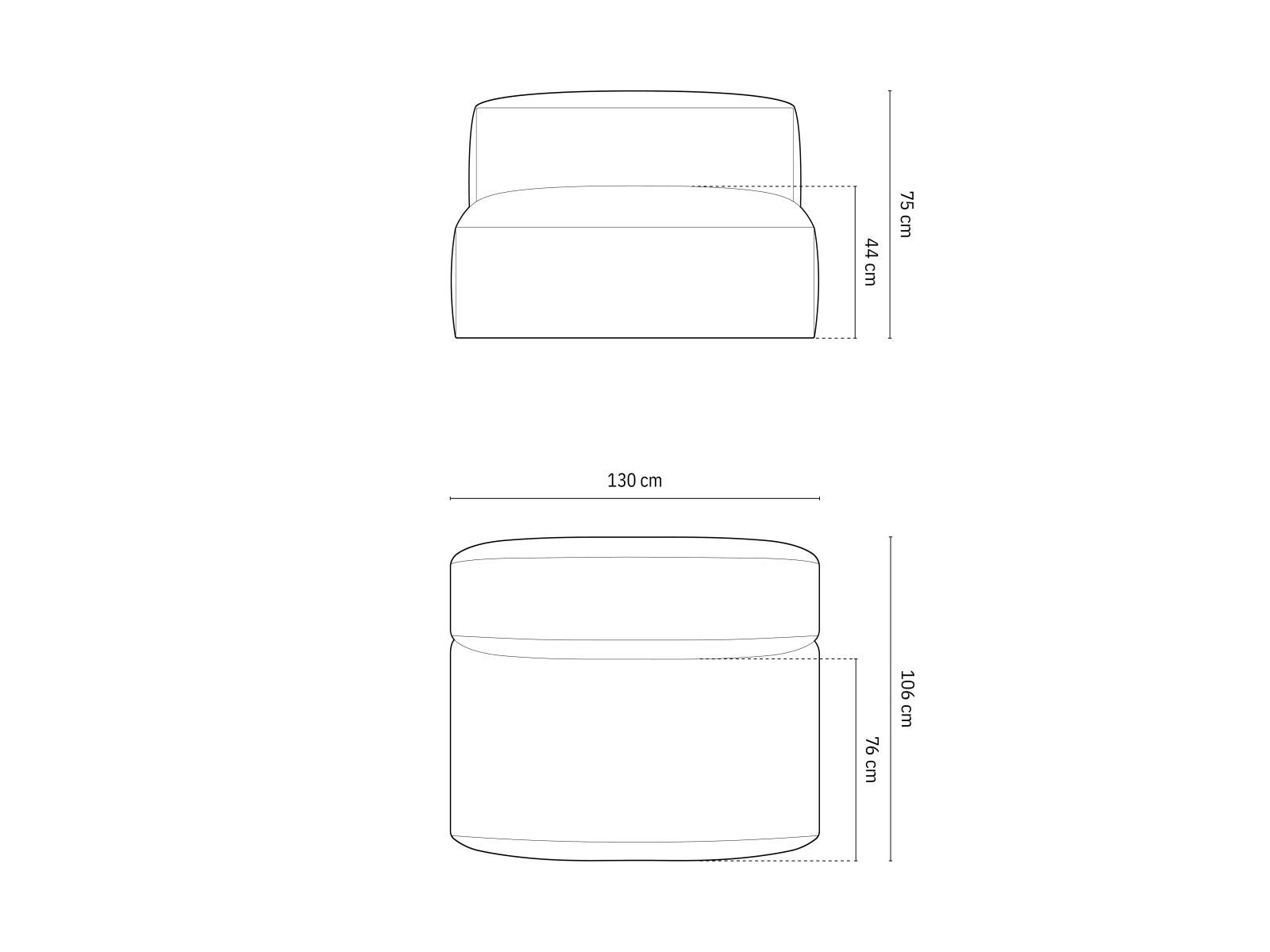 Eleganter Martina Modul Armless 1 Sitzer in stilvollem Dunkelbeige, ideal für vielseitige Wohnkonzepte und entspannte Momente.