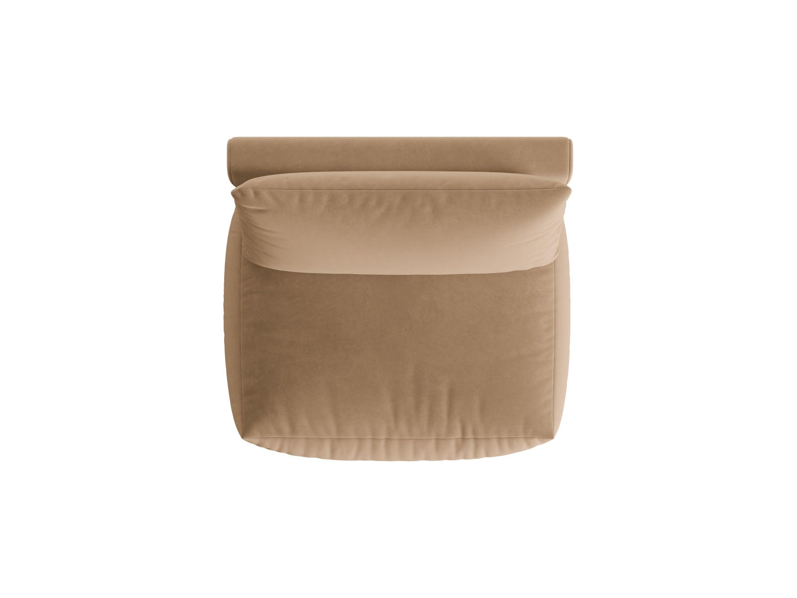 Stylischer Chris Velour Modul Armless 1 Sitzer in Sand-Casino, perfekt für moderne Wohnkonzepte und flexible Raumgestaltungen.