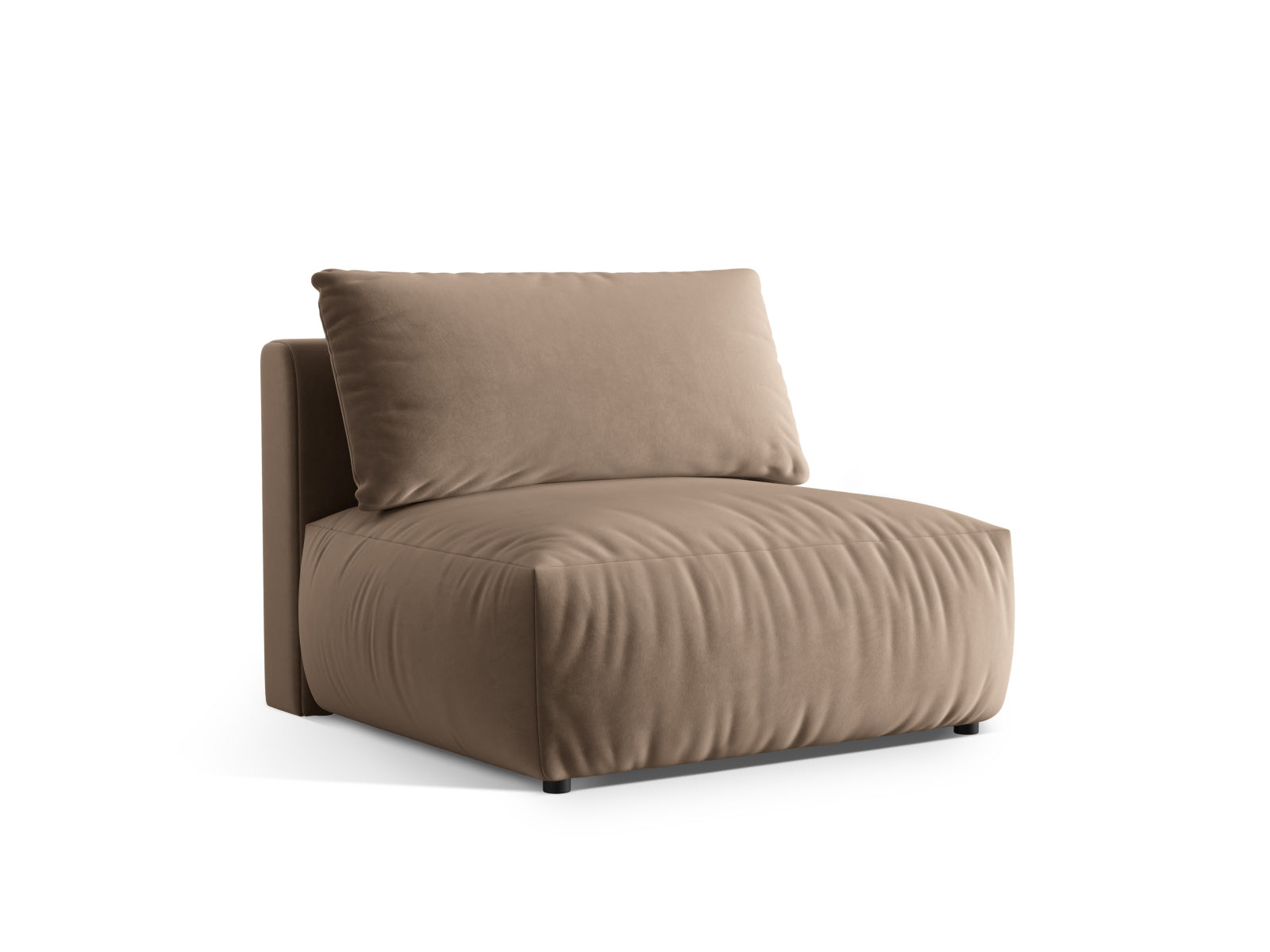 Stylischer Chris Velour Modul Armless 1 Sitzer in warmen Erdtönen, perfekt für moderne Wohnkonzepte und individuelle Sitzlösungen.