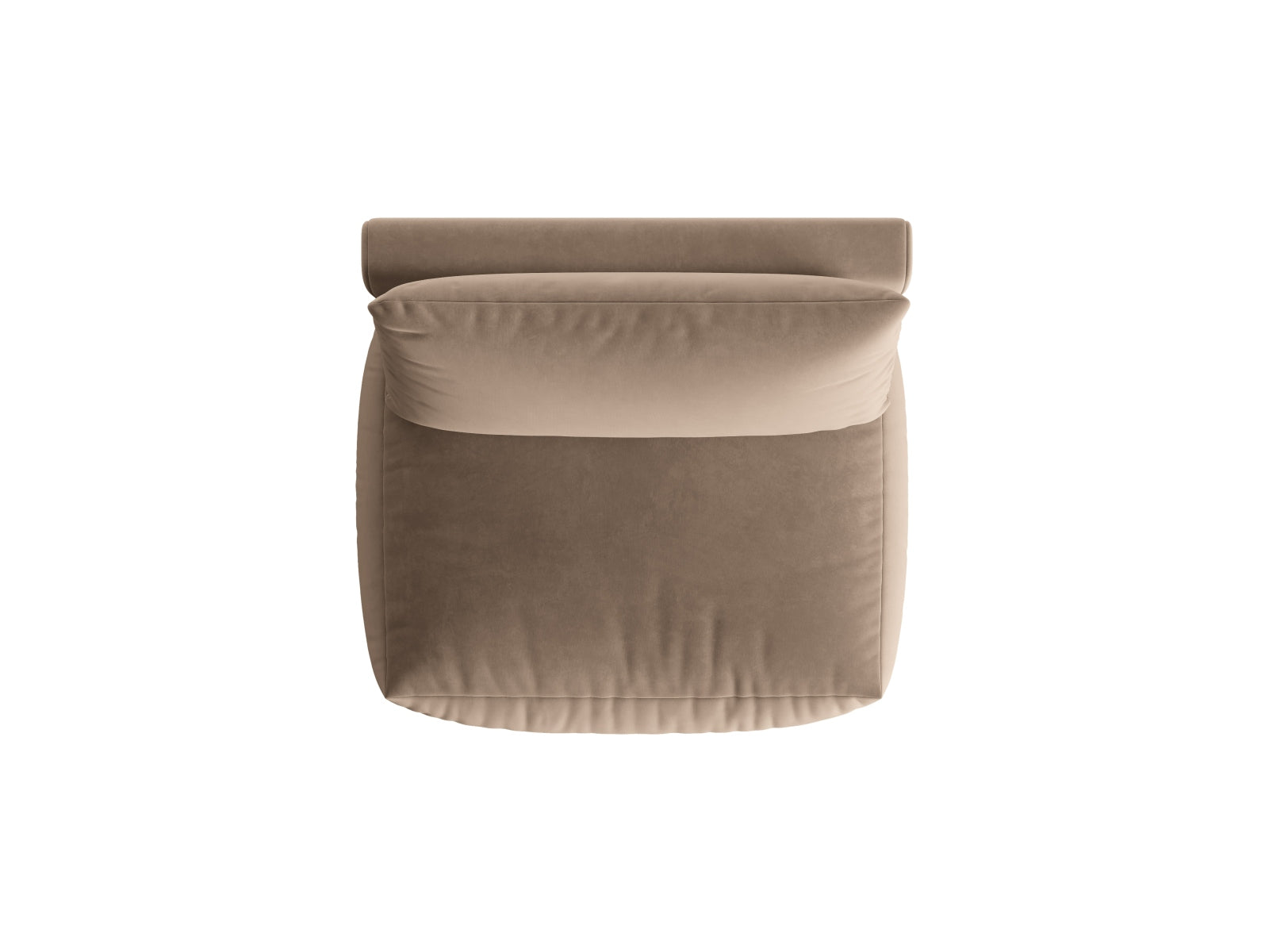 Stylischer Chris Velour Modul Armless 1 Sitzer in warmen Erdtönen, perfekt für moderne Wohnkonzepte und individuelle Sitzlösungen.