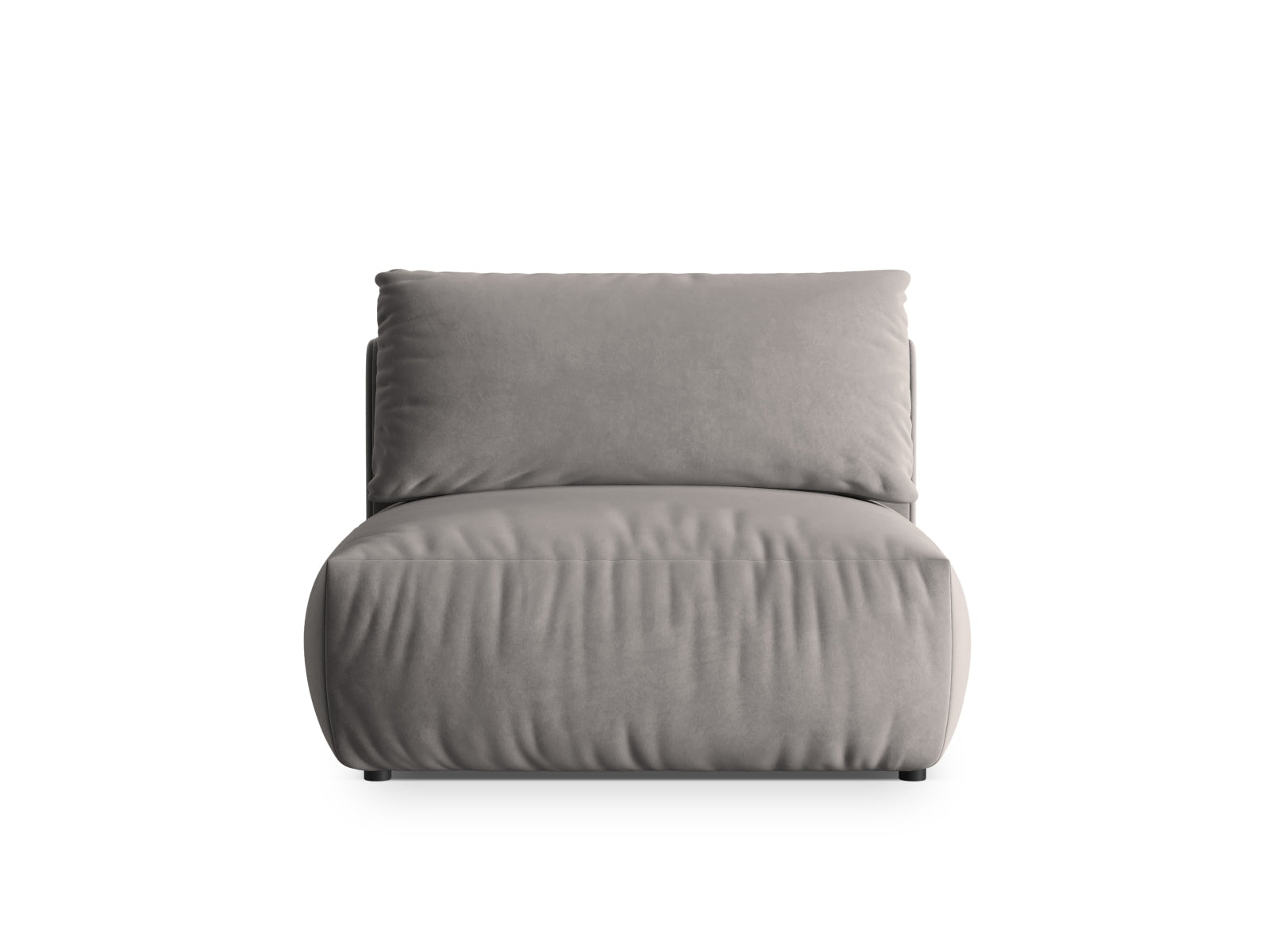 Eleganter Chris Velour Modul Armless 1 Sitzer, ideal für moderne Wohnkonzepte und vielseitige Sitzlösungen.
