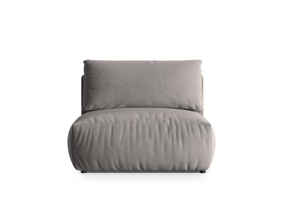 Chris Velour Modul Armless 1 Sitzer in Grey-Casino präsentiert im Onlineshop von KAQTU Design AG. Modulares Sofa ist von Micadoni