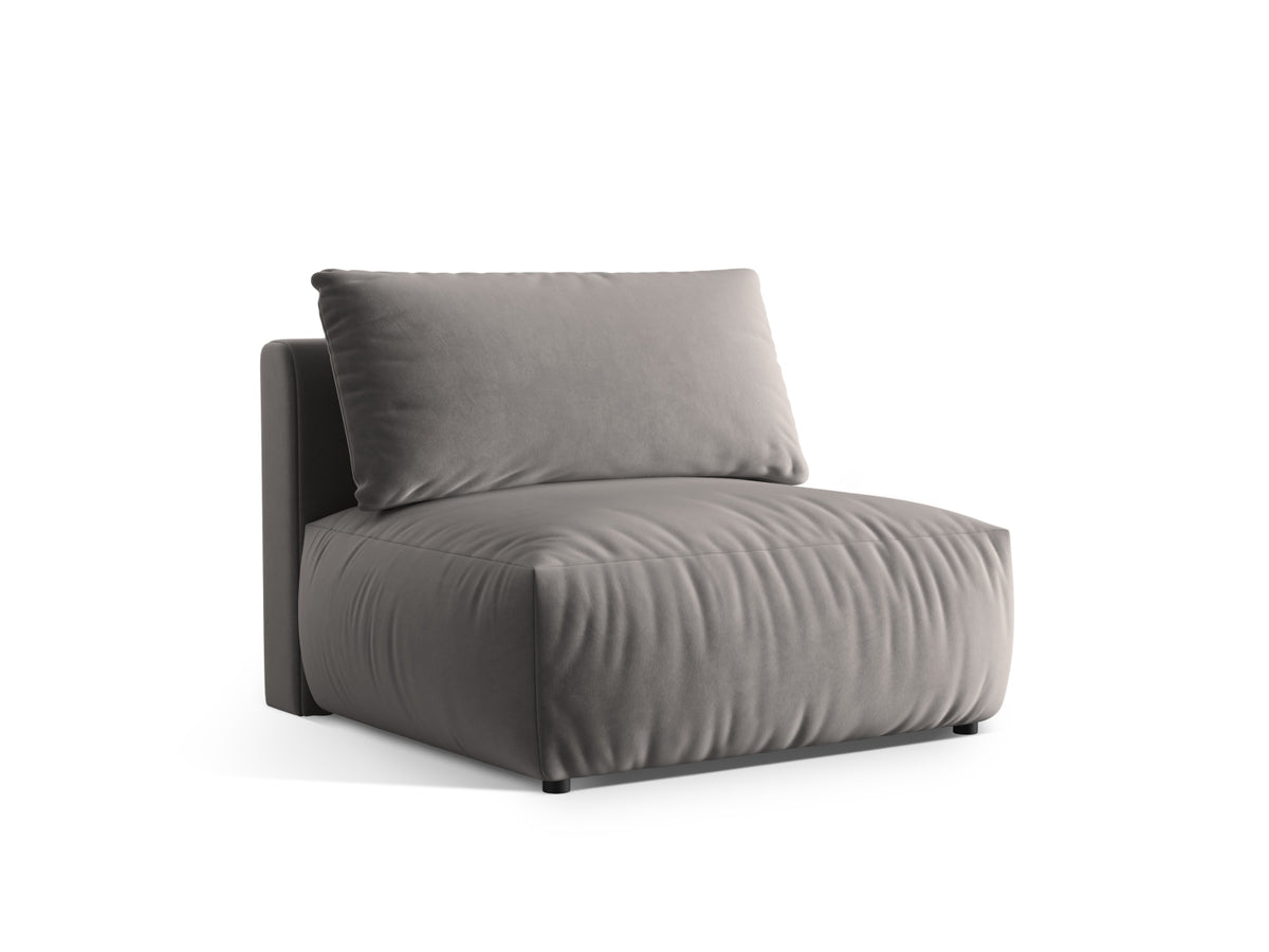 Chris Velour Modul Armless 1 Sitzer in Grey-Casino präsentiert im Onlineshop von KAQTU Design AG. Modulares Sofa ist von Micadoni
