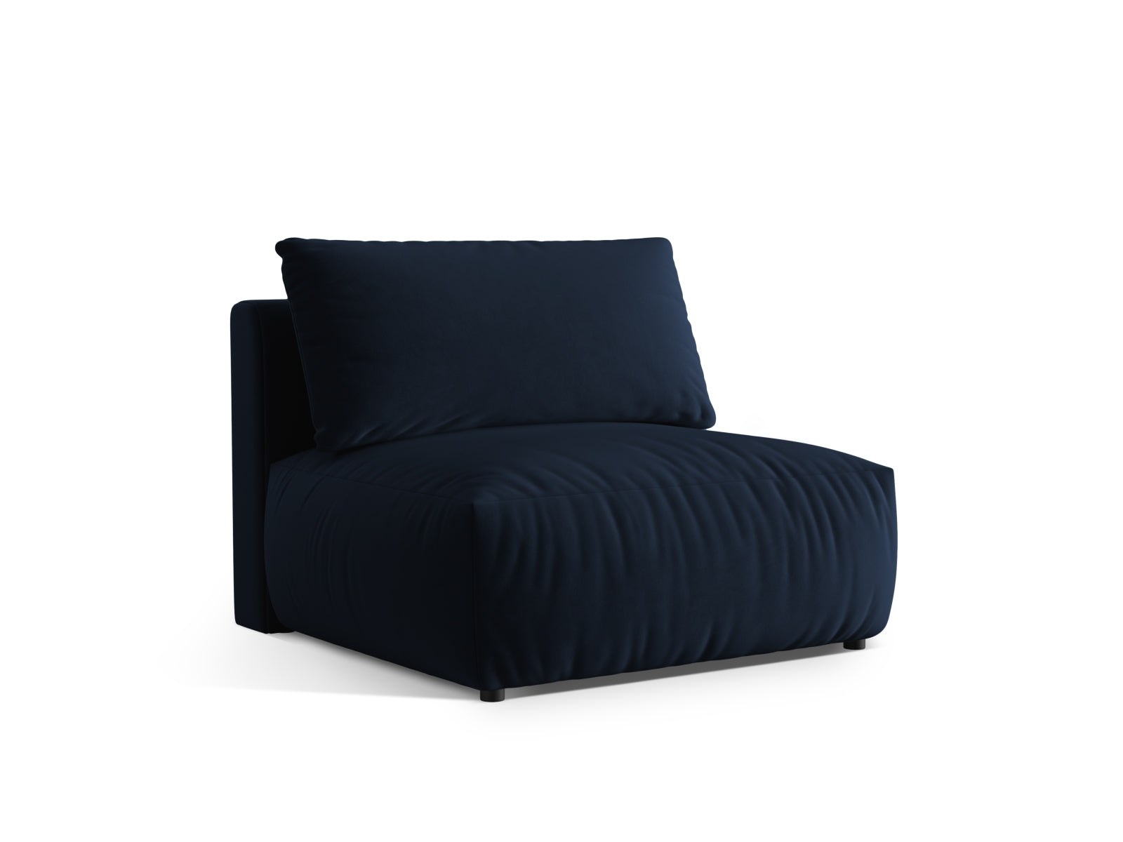 Stylischer Chris Velour Modul Armless 1 Sitzer in royalblau, perfekt für moderne Wohnkonzepte und individuelle Sitzlösungen.