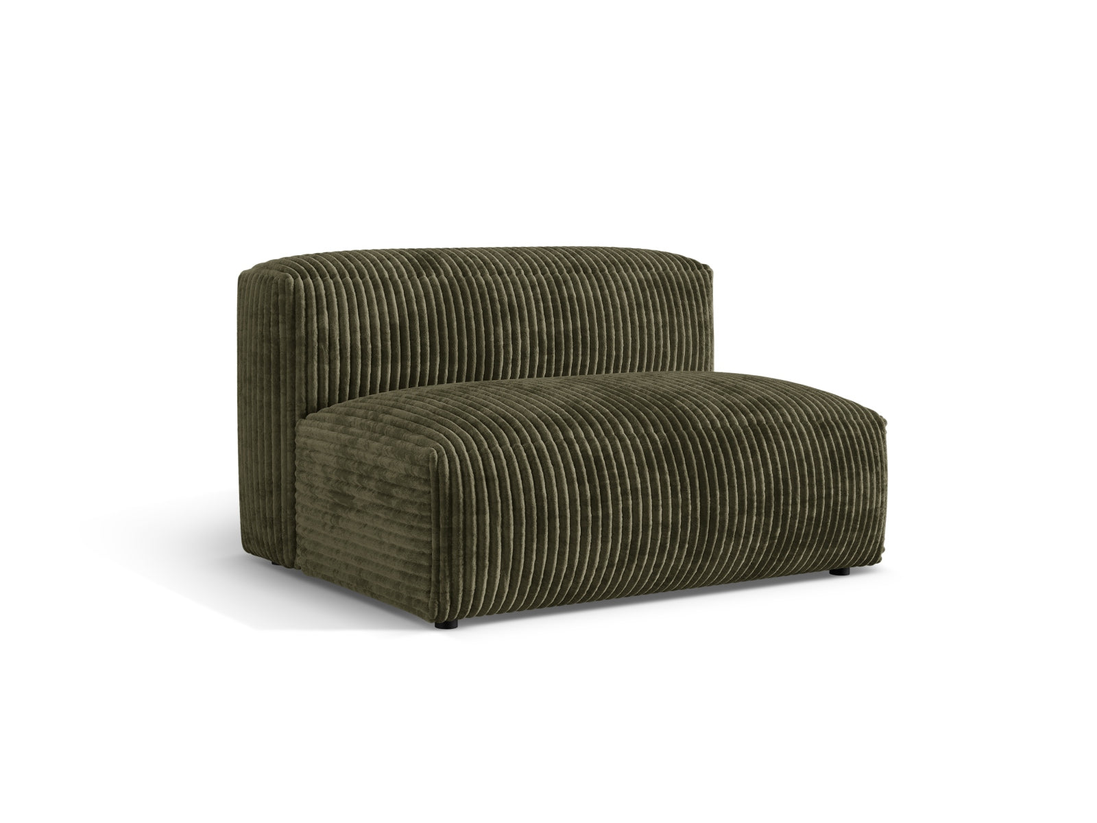Eleganter Martina Modul Armless 1 Sitzer in trendigem Moosgrün, ideal für stilvolle Wohnkonzepte und gemütliche Auszeiten.