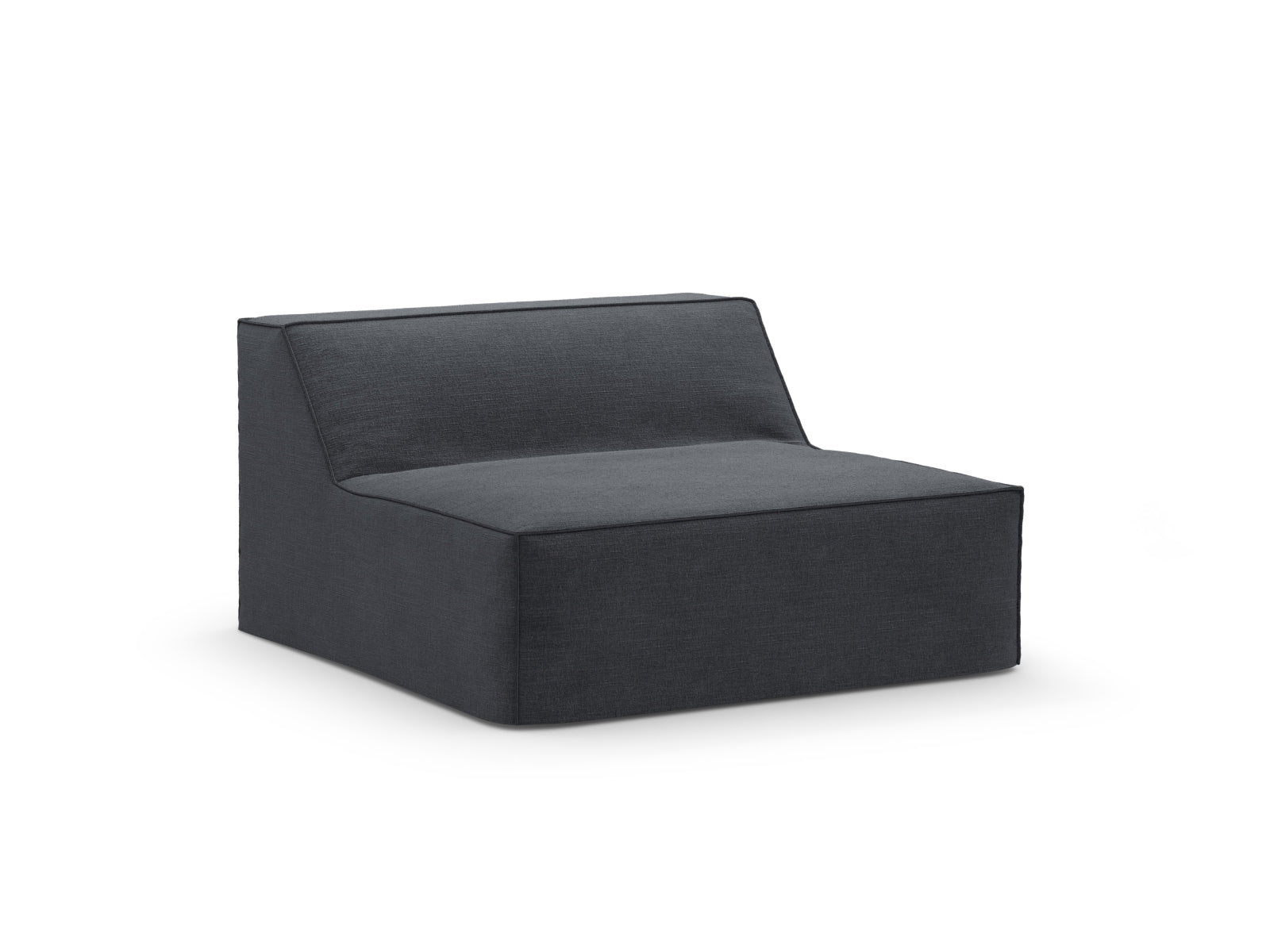 Eleganter Jodie Modul Armless 1 Sitzer in modernem Grau, ideal für flexible Wohnkonzepte und gemütliche Entspannungsecken.
