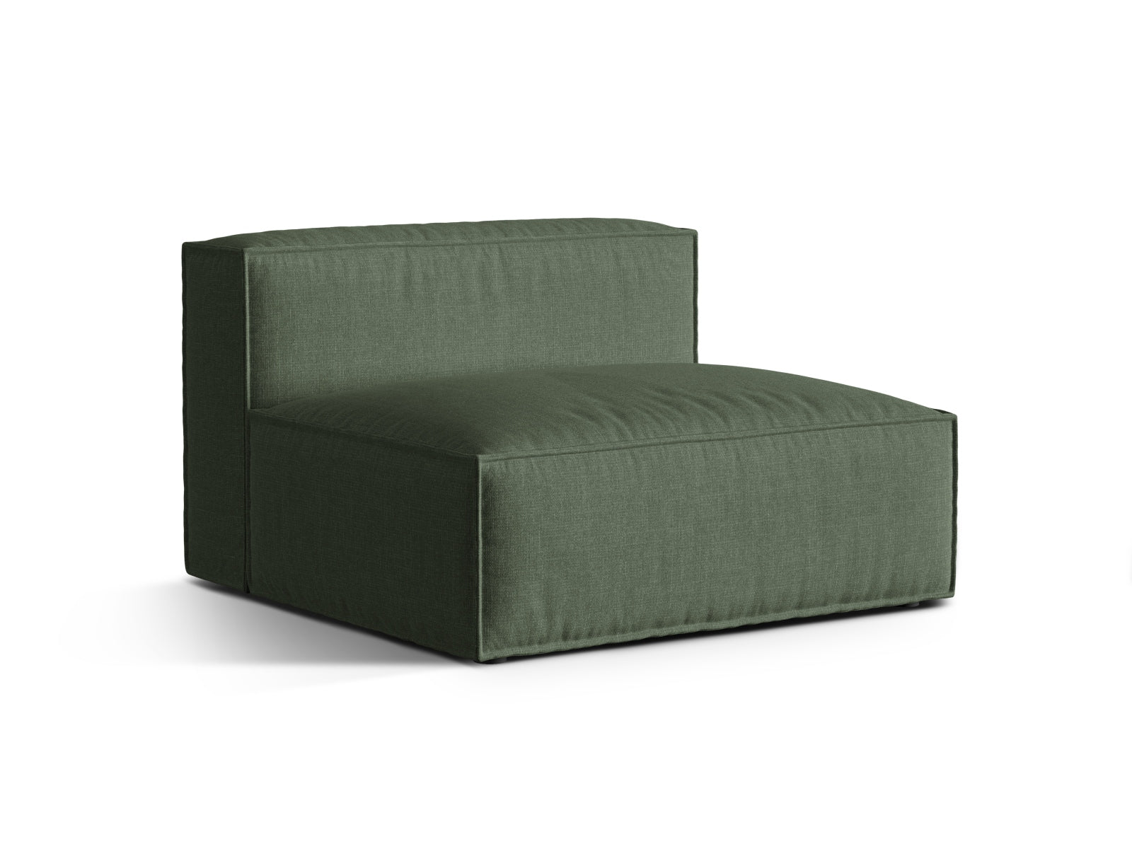 Elegantes 2-Sitzer Modul Armless Nuria in Moosgrün, ideal für moderne Wohnräume. Teil der vielseitigen Sofaserie von Micadoni.