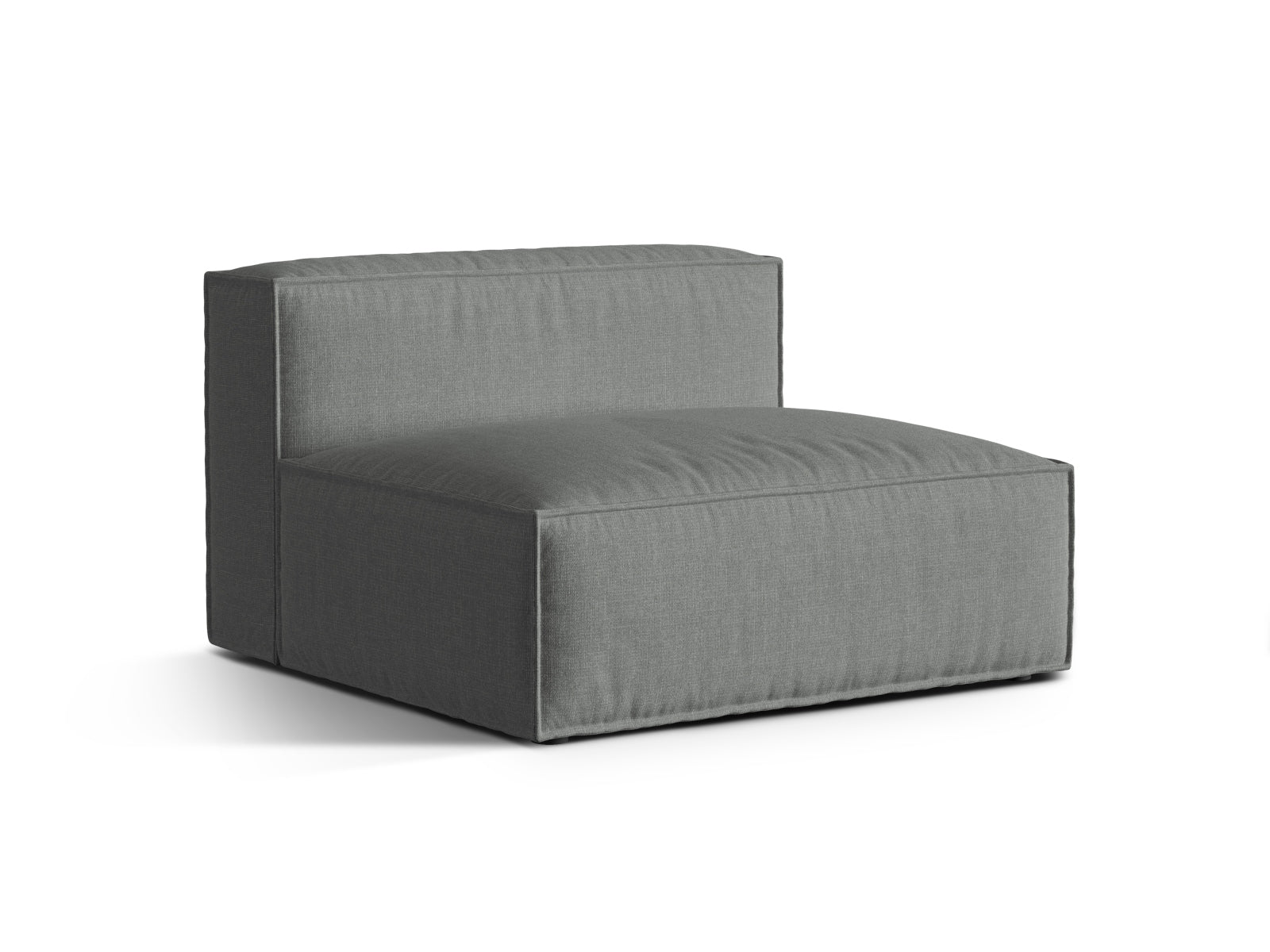 Stylisches 2-Sitzer Modul Armless Nuria in elegantem Grau, ideal für moderne Wohnräume und vielseitige Sofa-Arrangements.