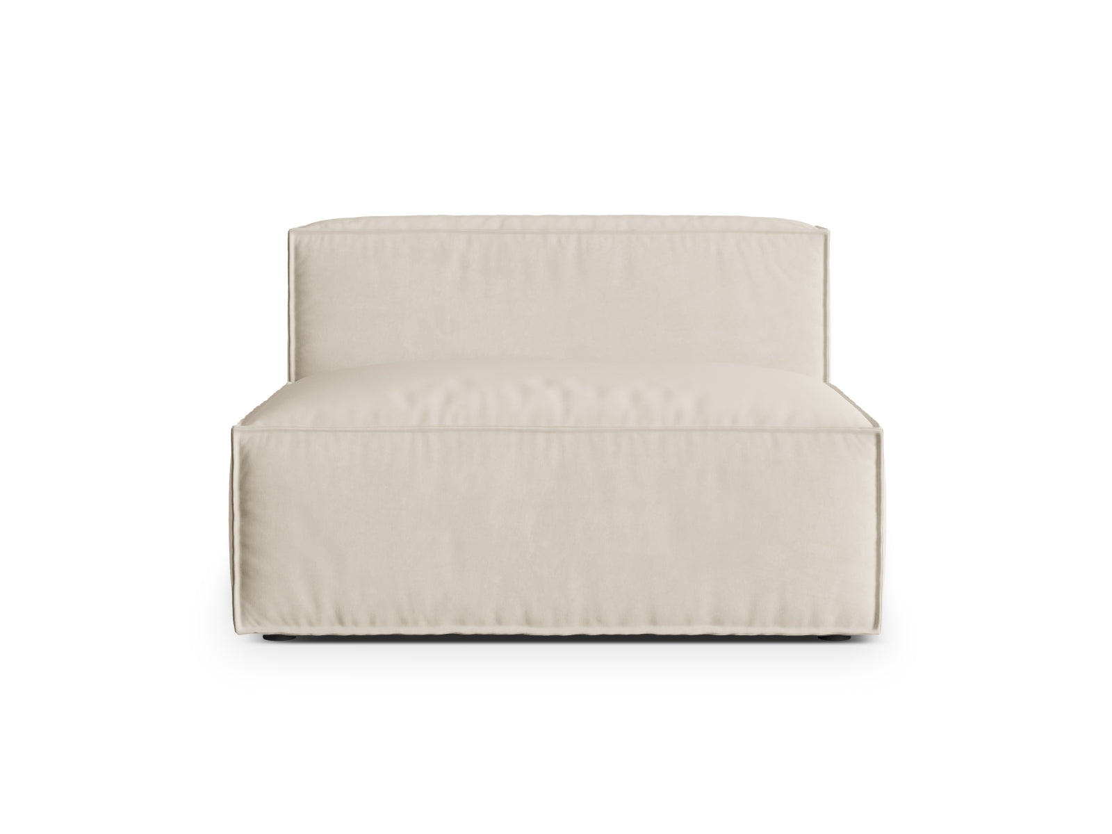 Nuria Velour Modul Armless 2 Sitzer in Beige präsentiert im Onlineshop von KAQTU Design AG. Modulares Sofa ist von Micadoni