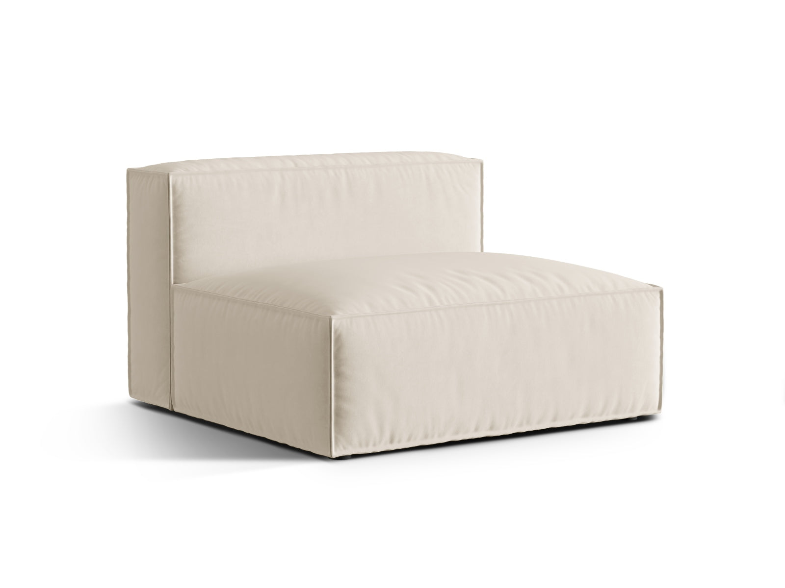Nuria Velour Modul Armless 2 Sitzer in Beige-Paris präsentiert im Onlineshop von KAQTU Design AG. Modulares Sofa ist von Micadoni