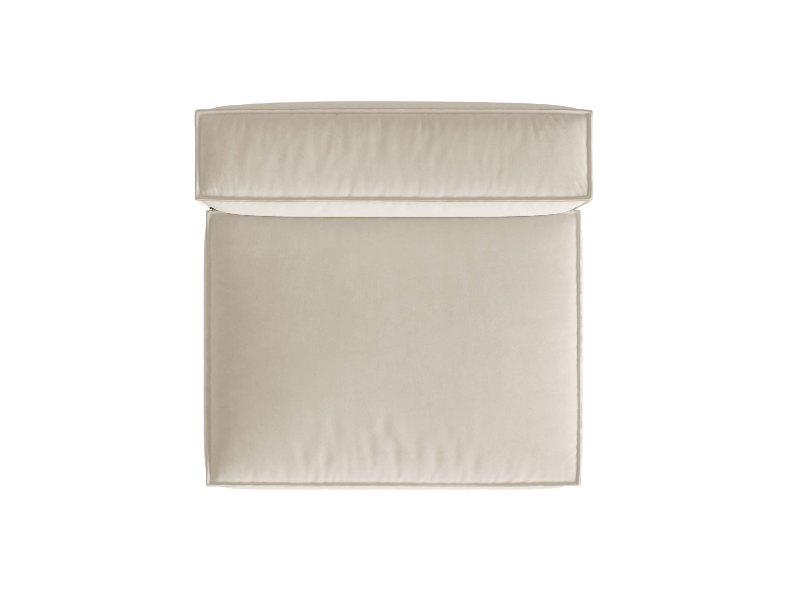 Beige Nuria Velour Modul Armless 2 Sitzer von Micadoni, stilvolles modulares Sofa ohne Armlehnen, ideal für moderne Wohnräume.