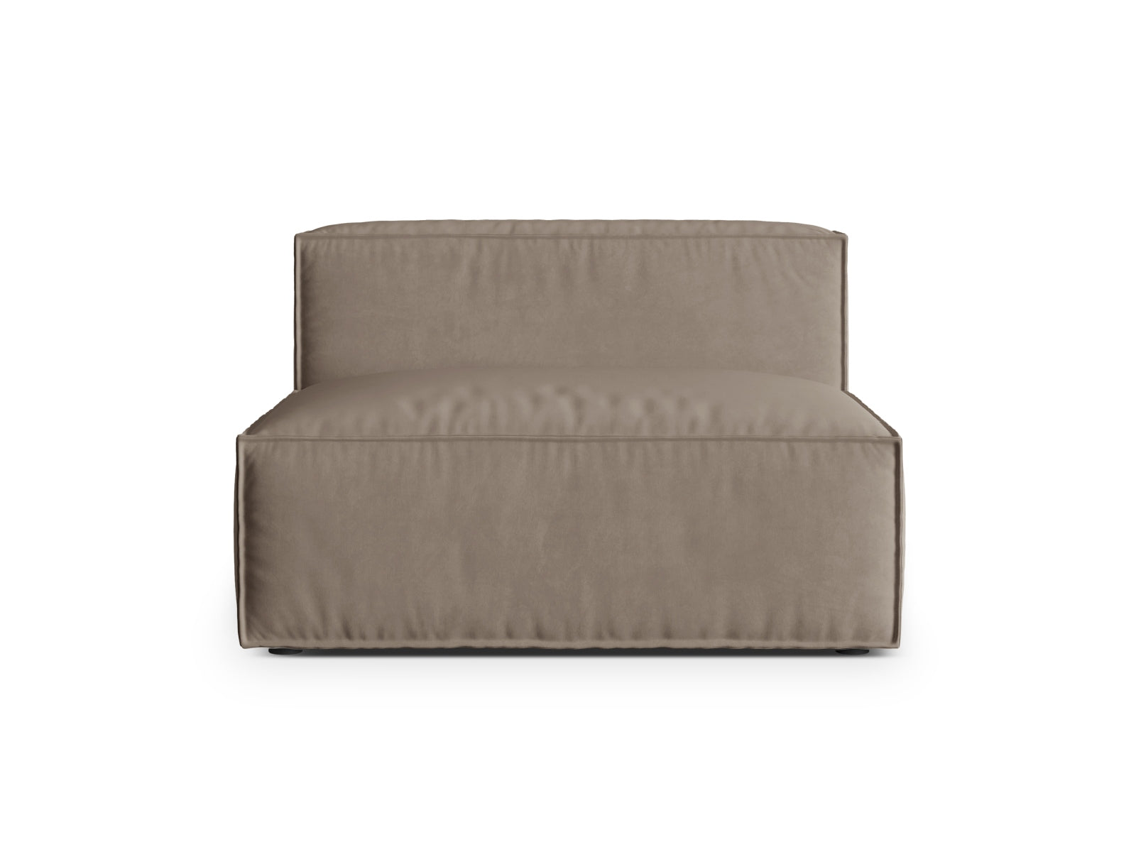 Nuria Velour Modul Armless 2 Sitzer in Warm grey-Paris präsentiert im Onlineshop von KAQTU Design AG. Modulares Sofa ist von Micadoni