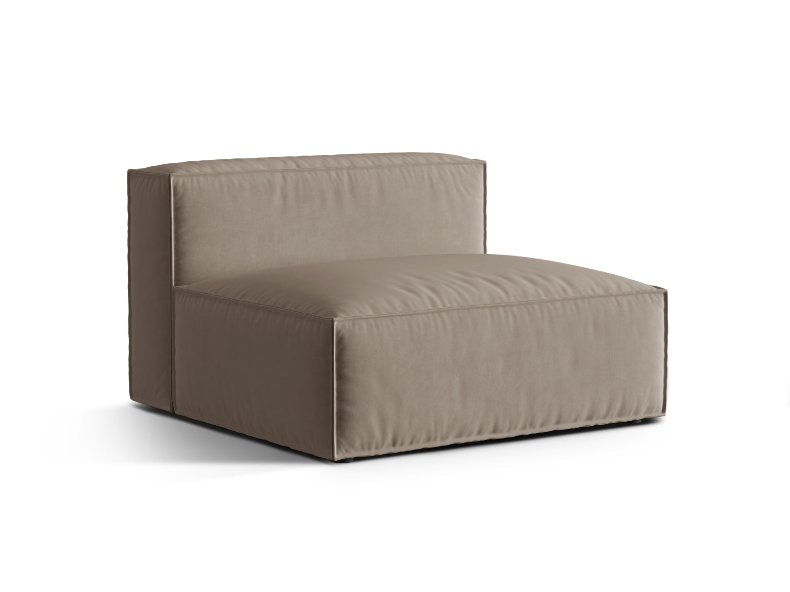 Nuria Velour Modul Armless 2 Sitzer in Warm grey-Paris präsentiert im Onlineshop von KAQTU Design AG. Modulares Sofa ist von Micadoni