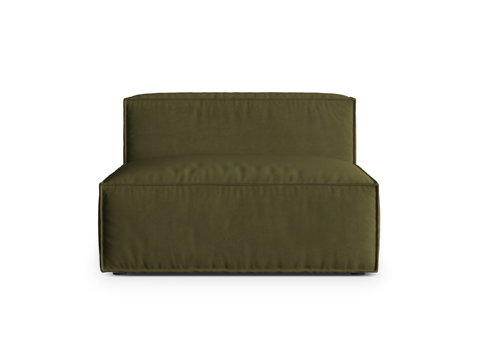Nuria Velour Modul Armless 2 Sitzer in Moss Green Melange-Paris präsentiert im Onlineshop von KAQTU Design AG. Modulares Sofa ist von Micadoni