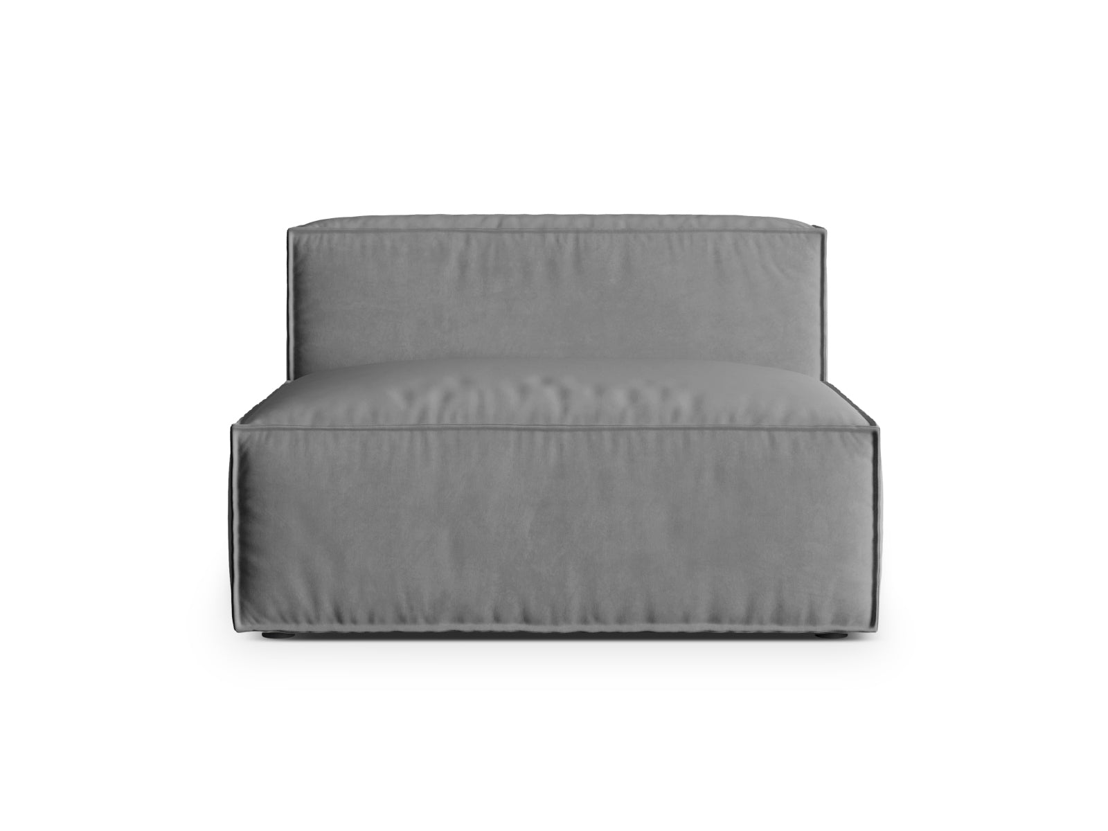 Nuria Velour Modul Armless 2 Sitzer in Grey-Paris präsentiert im Onlineshop von KAQTU Design AG. Modulares Sofa ist von Micadoni