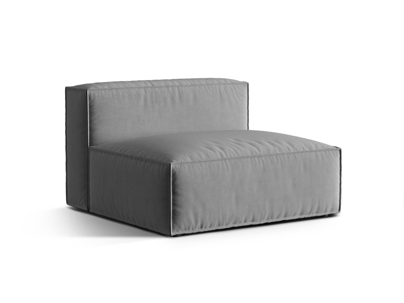 Nuria Velour Modul Armless 2 Sitzer in Grey-Paris präsentiert im Onlineshop von KAQTU Design AG. Modulares Sofa ist von Micadoni