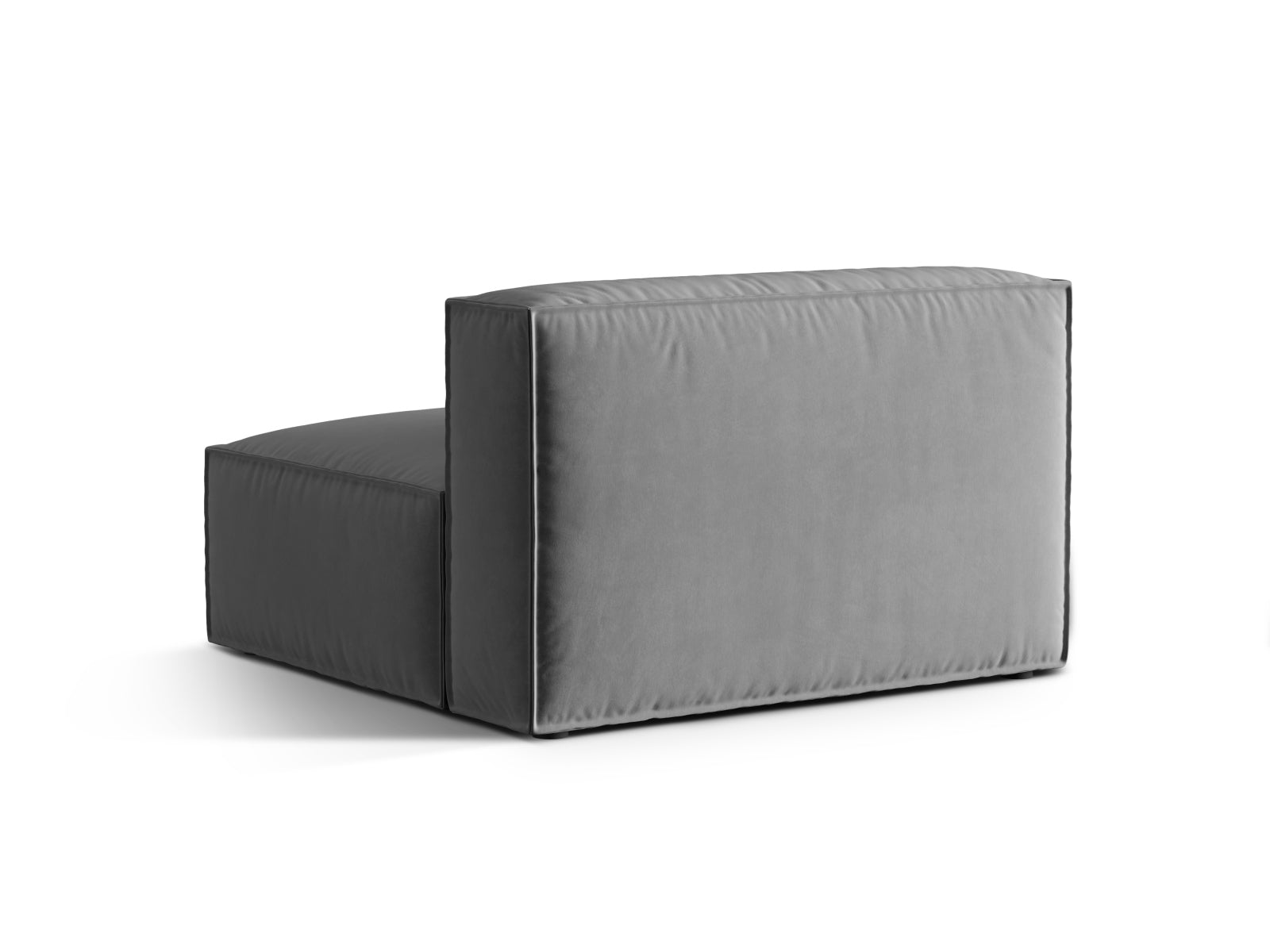 Nuria Velour Modul Armless 2 Sitzer in Grey-Paris präsentiert im Onlineshop von KAQTU Design AG. Modulares Sofa ist von Micadoni
