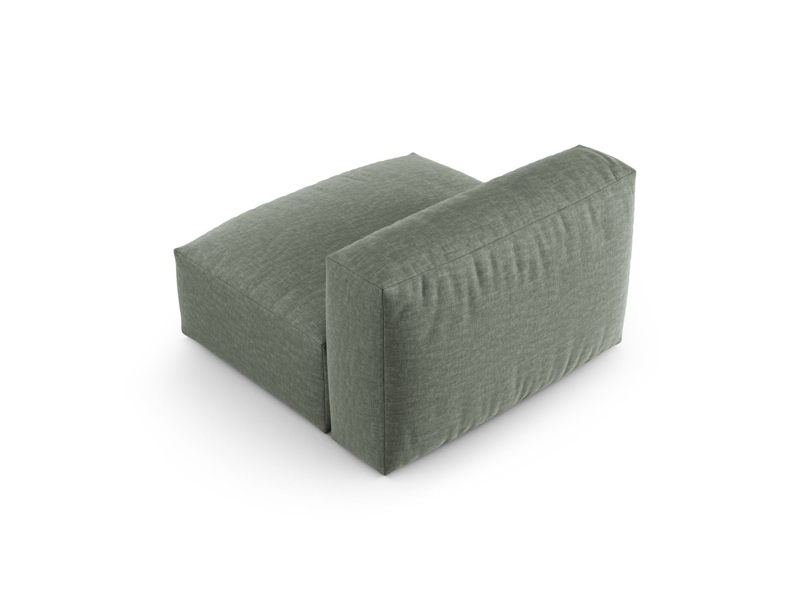 Elegantes 1-Sitzer Sofa Martina XL in luxuriösem Moosgrün, ideal für moderne Wohnräume und entspannende Rückzugsorte.