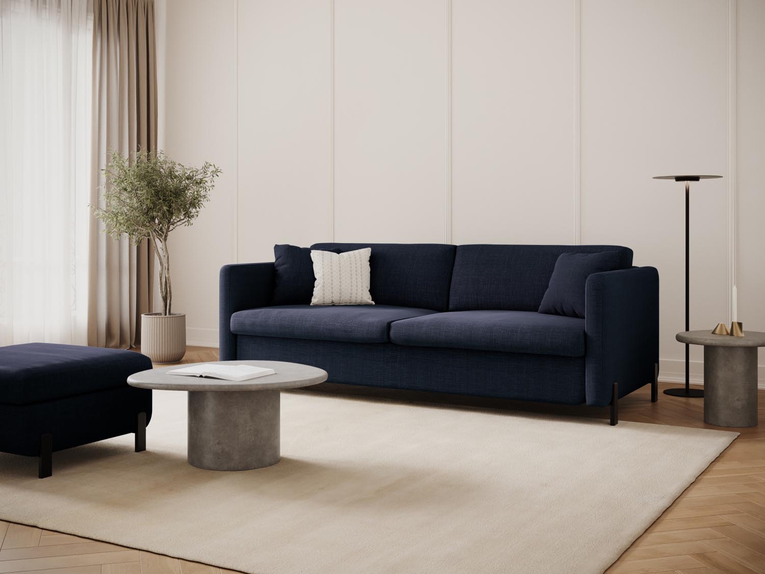 Erleben Sie das stilvolle Gloria Sofa von Micadoni – ein 2-Sitzer mit cleverer Schlaffunktion. Ideal für entspannte Abende und Übernachtungsgäste!