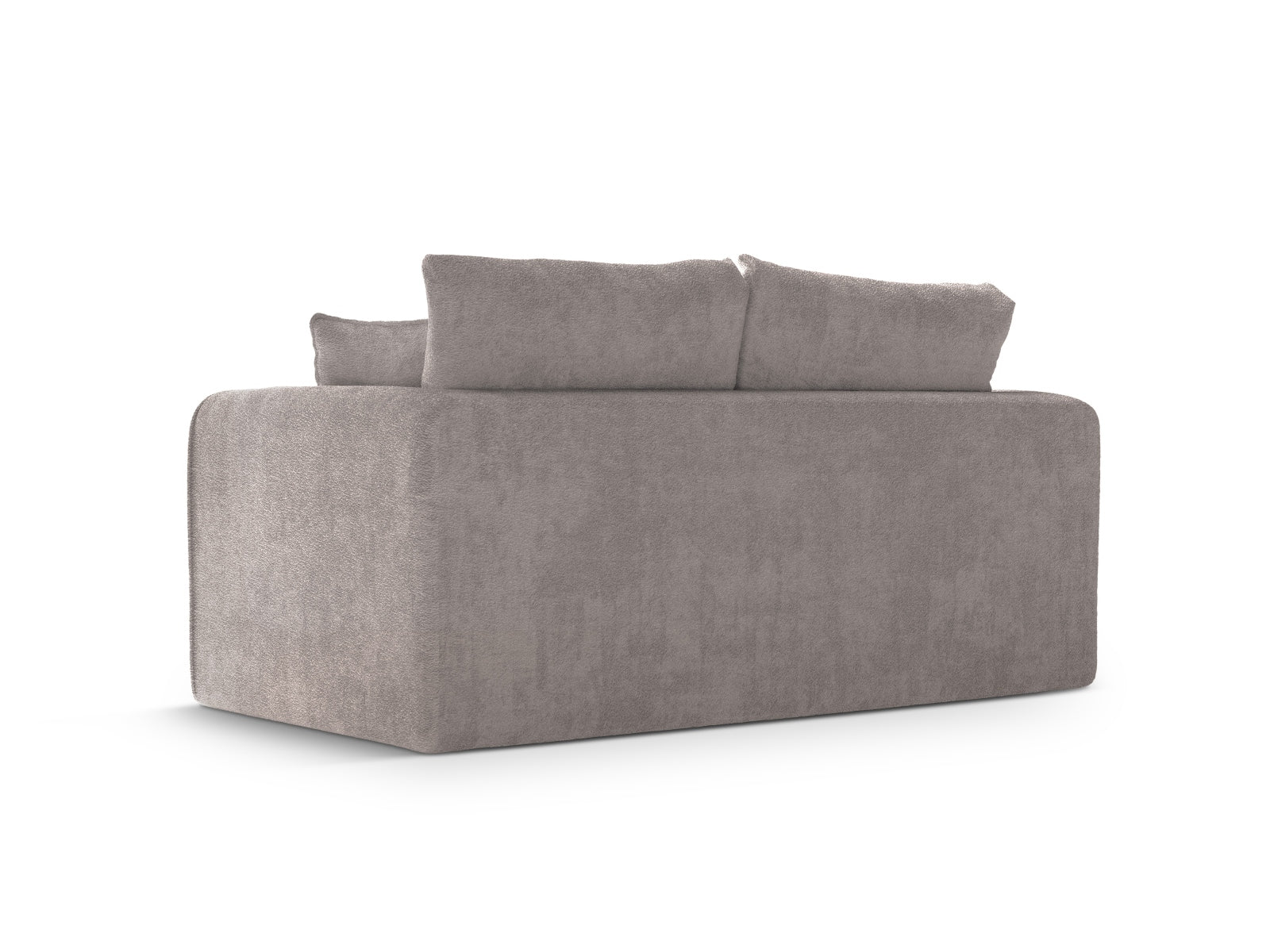 Stylisches Lido 2-Sitzer Bettsofa in Warm Grey, perfekt für kleine Räume und als komfortable Schlafgelegenheit für Übernachtungsgäste.