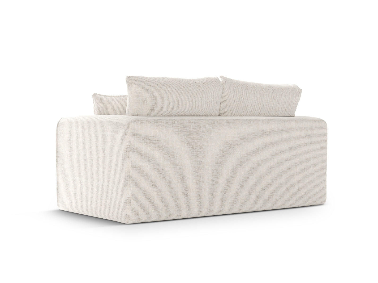Stylisches Lido 2-Sitzer Sofa in neutralem Beige, ideal für moderne Wohnräume und als praktisches Schlafsofa für Übernachtungsgäste.