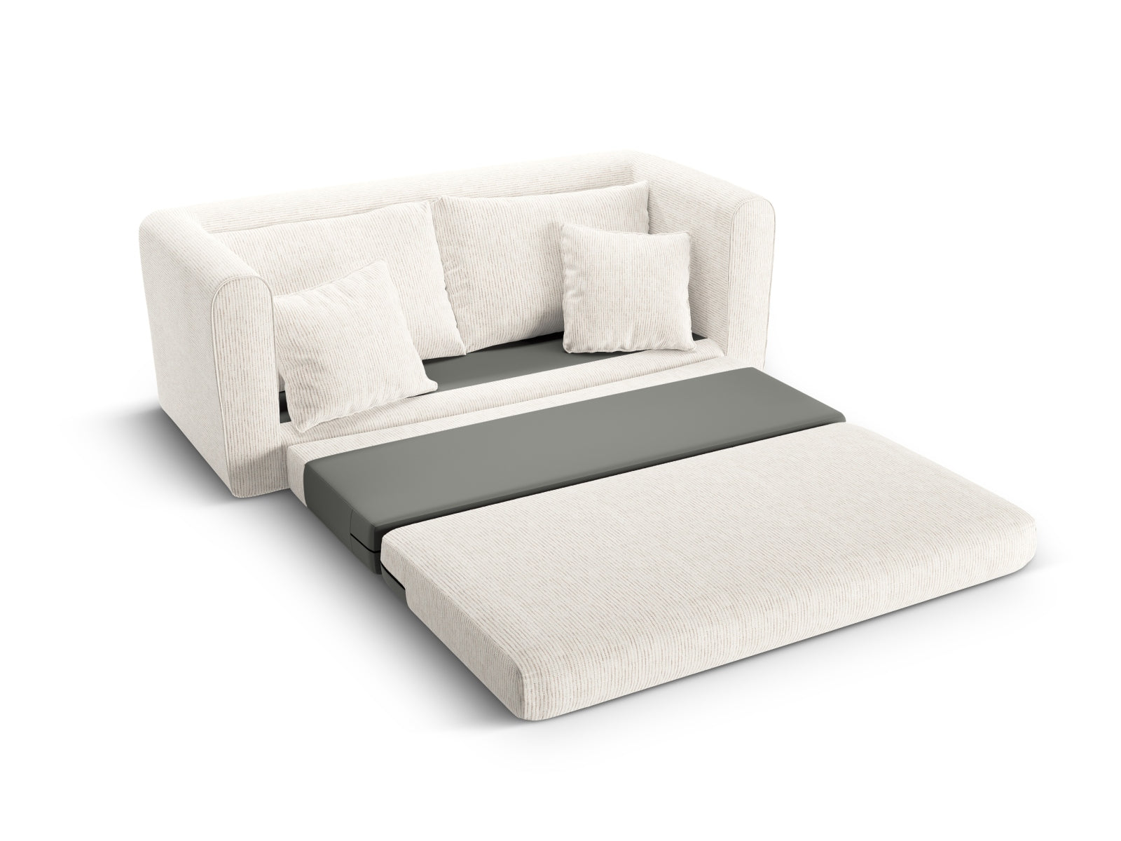 Stylisches Lido 2-Sitzer Sofa in neutralem Beige, ideal für moderne Wohnräume und als praktisches Schlafsofa für Übernachtungsgäste.