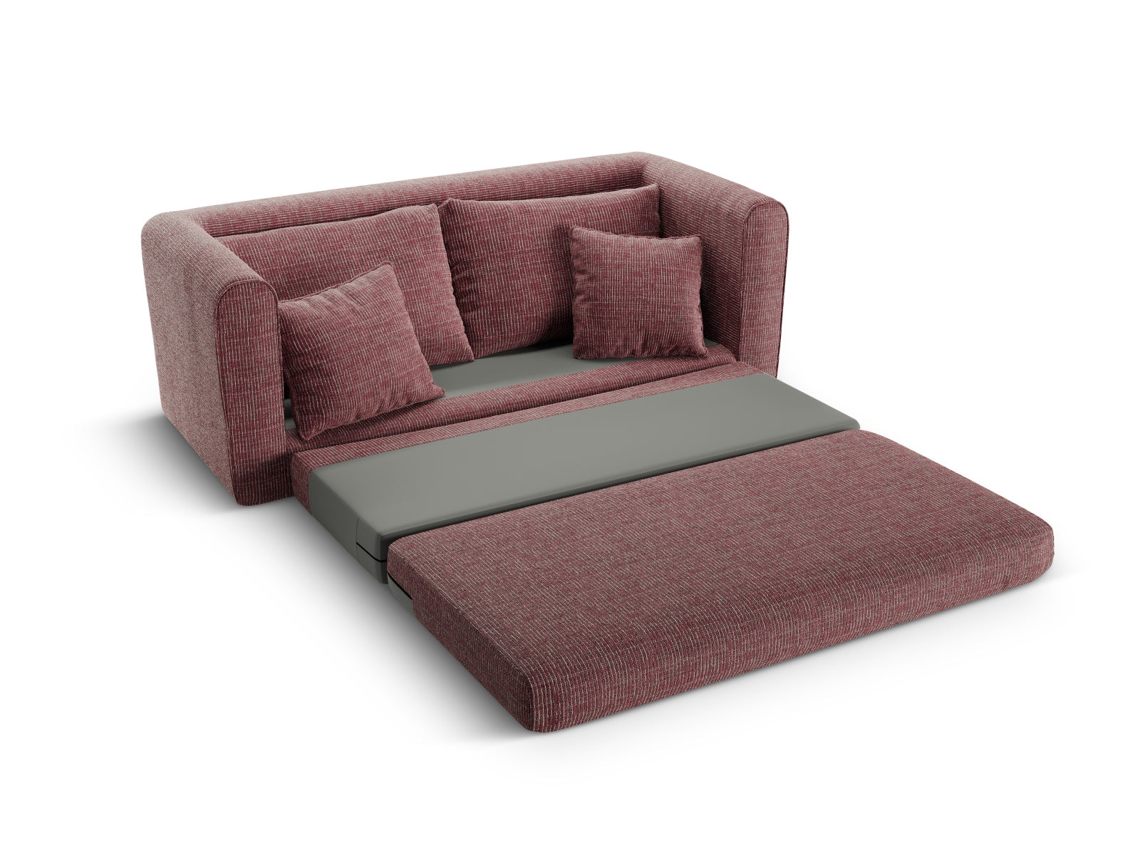 Lido Sofa mit Schlaffunktion 2 Sitzer in Red-Baltimore präsentiert im Onlineshop von KAQTU Design AG. Bettsofa ist von Micadoni