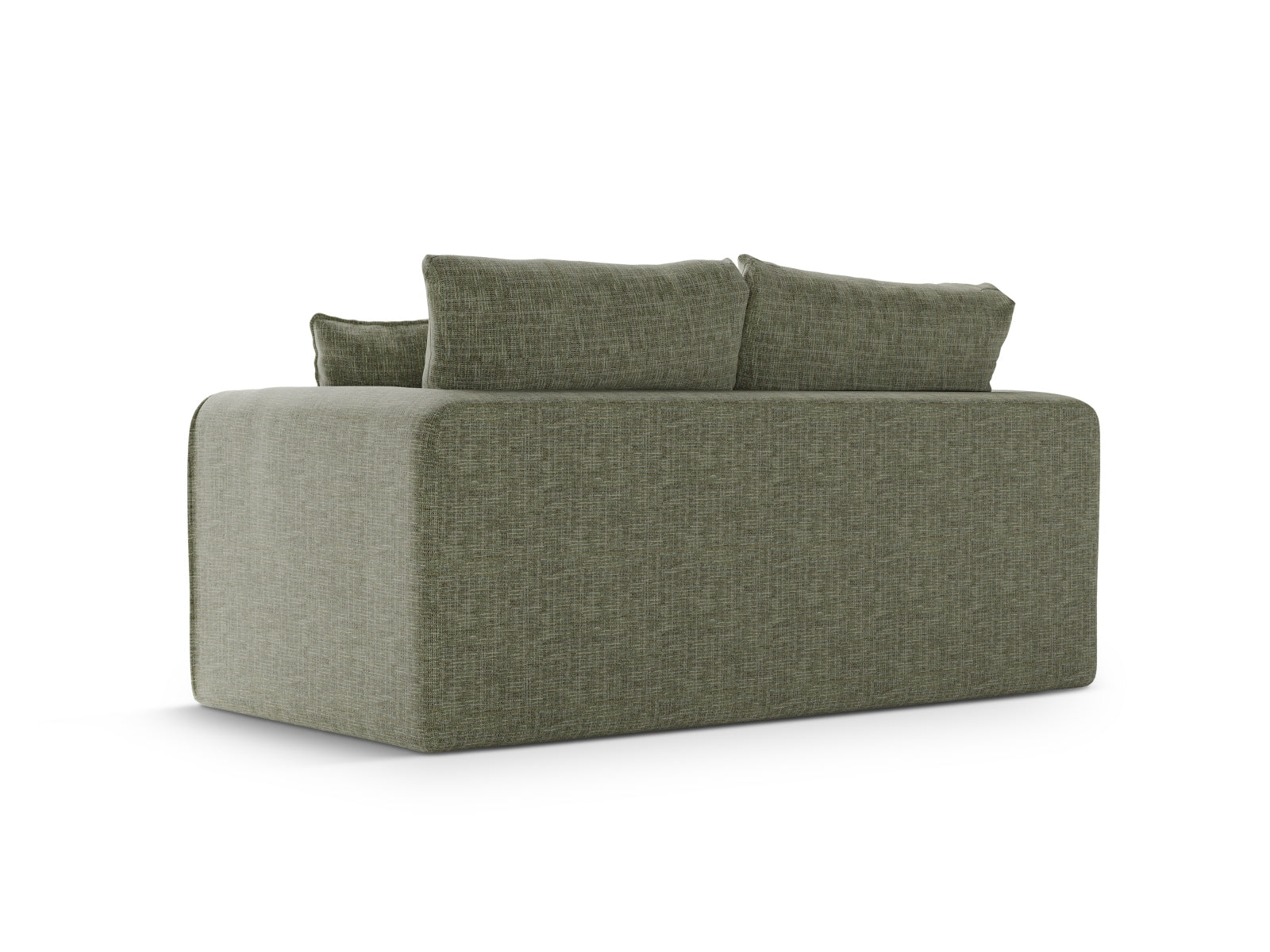 Elegantes Lido 2-Sitzer Sofa in Olivgrün von Micadoni, ideal für stilvolle Wohnräume und als praktisches Schlafsofa für Gäste.