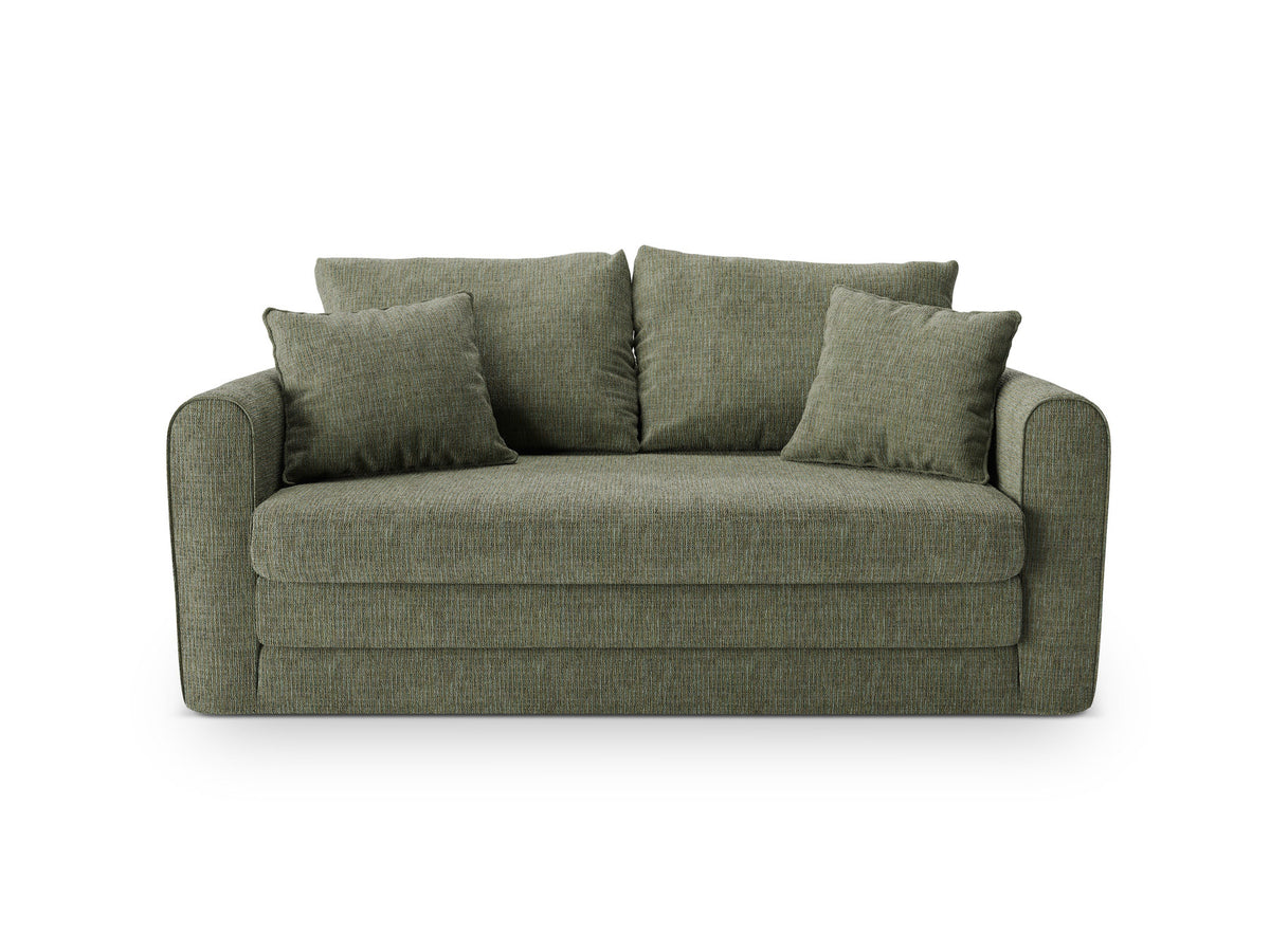 Lido Sofa mit Schlaffunktion 2 Sitzer in Olive-Baltimore präsentiert im Onlineshop von KAQTU Design AG. Bettsofa ist von Micadoni