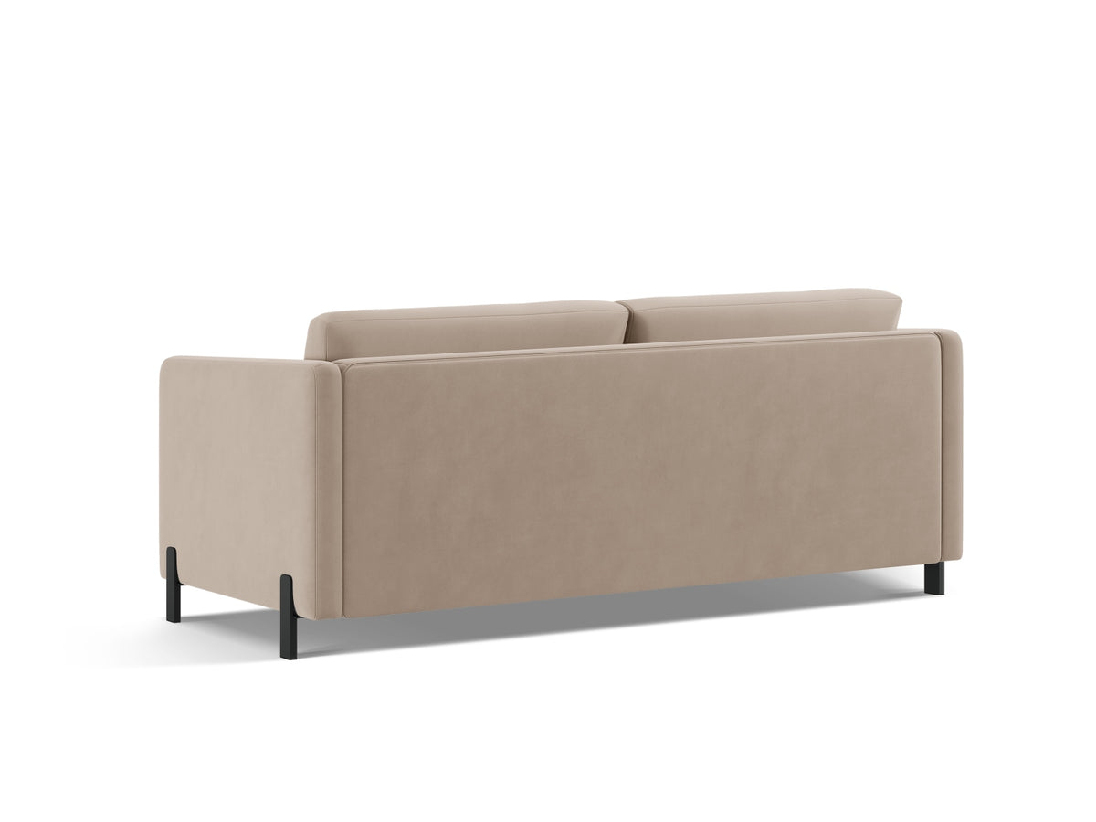 Gloria Velour Sofa mit Schlaffunktion 2 Sitzer in Beige-Salvador präsentiert im Onlineshop von KAQTU Design AG. Bettsofa ist von Micadoni