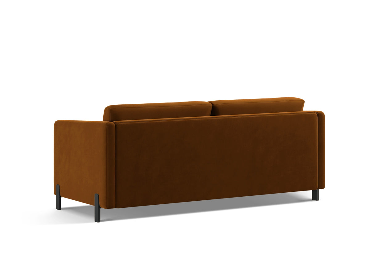 Gloria Velour Sofa mit Schlaffunktion 2 Sitzer in Brown-Salvador präsentiert im Onlineshop von KAQTU Design AG. Bettsofa ist von Micadoni