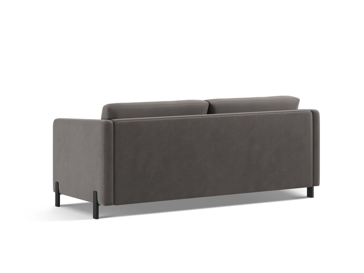 Gloria Velour Sofa mit Schlaffunktion 2 Sitzer in Grey-Salvador präsentiert im Onlineshop von KAQTU Design AG. Bettsofa ist von Micadoni