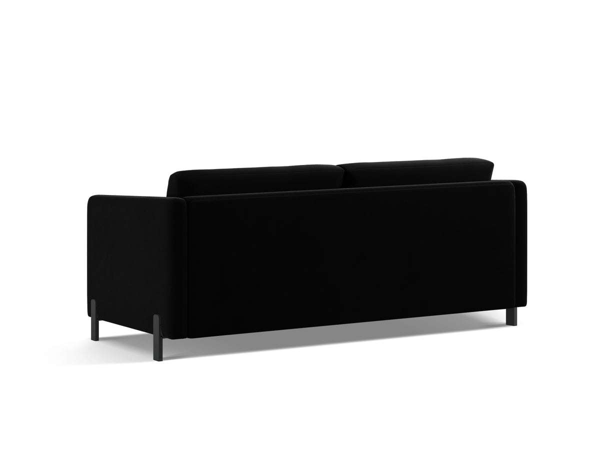 Gloria Velour Sofa mit Schlaffunktion 2 Sitzer in Black-Salvador präsentiert im Onlineshop von KAQTU Design AG. Bettsofa ist von Micadoni